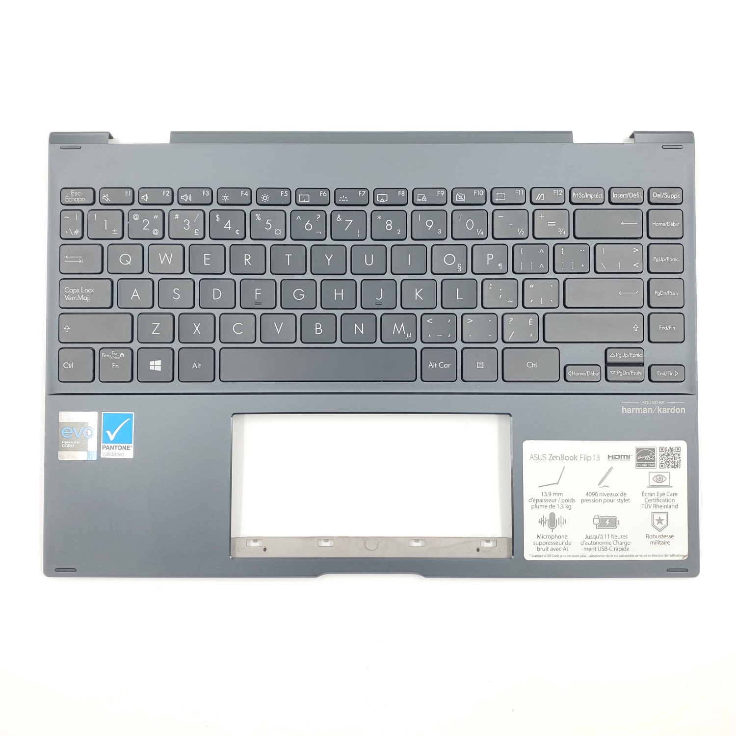 Refurbished (Good) Asus ZenBook Flip 13 UX363 Palmrest w/ Keyboard Green 90NB0RZ1-R31CB0