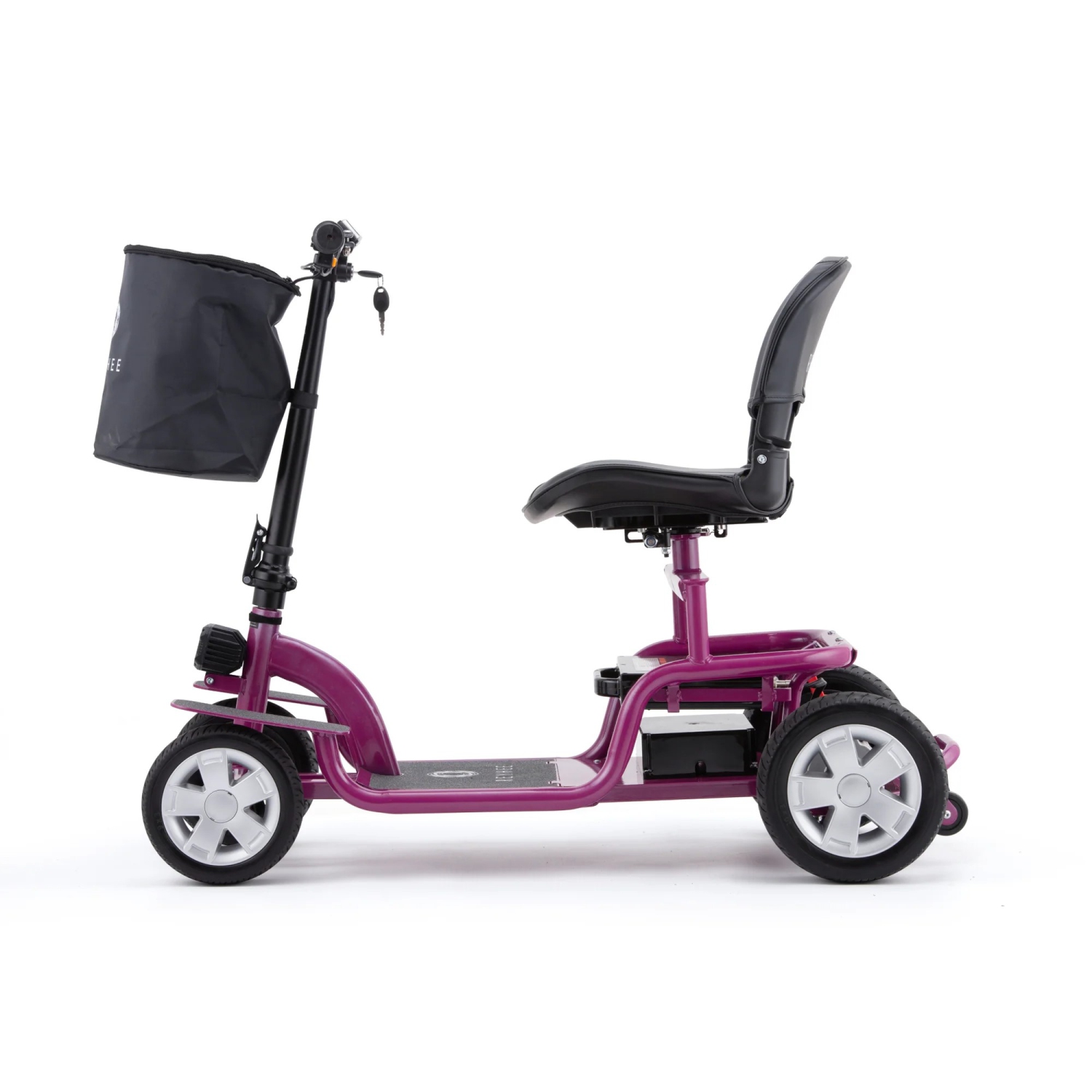 Reyhee EXO RF02 Electric Mobility Scooter, 250W Motor, 7 km/h Speed, 22.5 km Range, Foldable, 136 kg Capacity, Purple