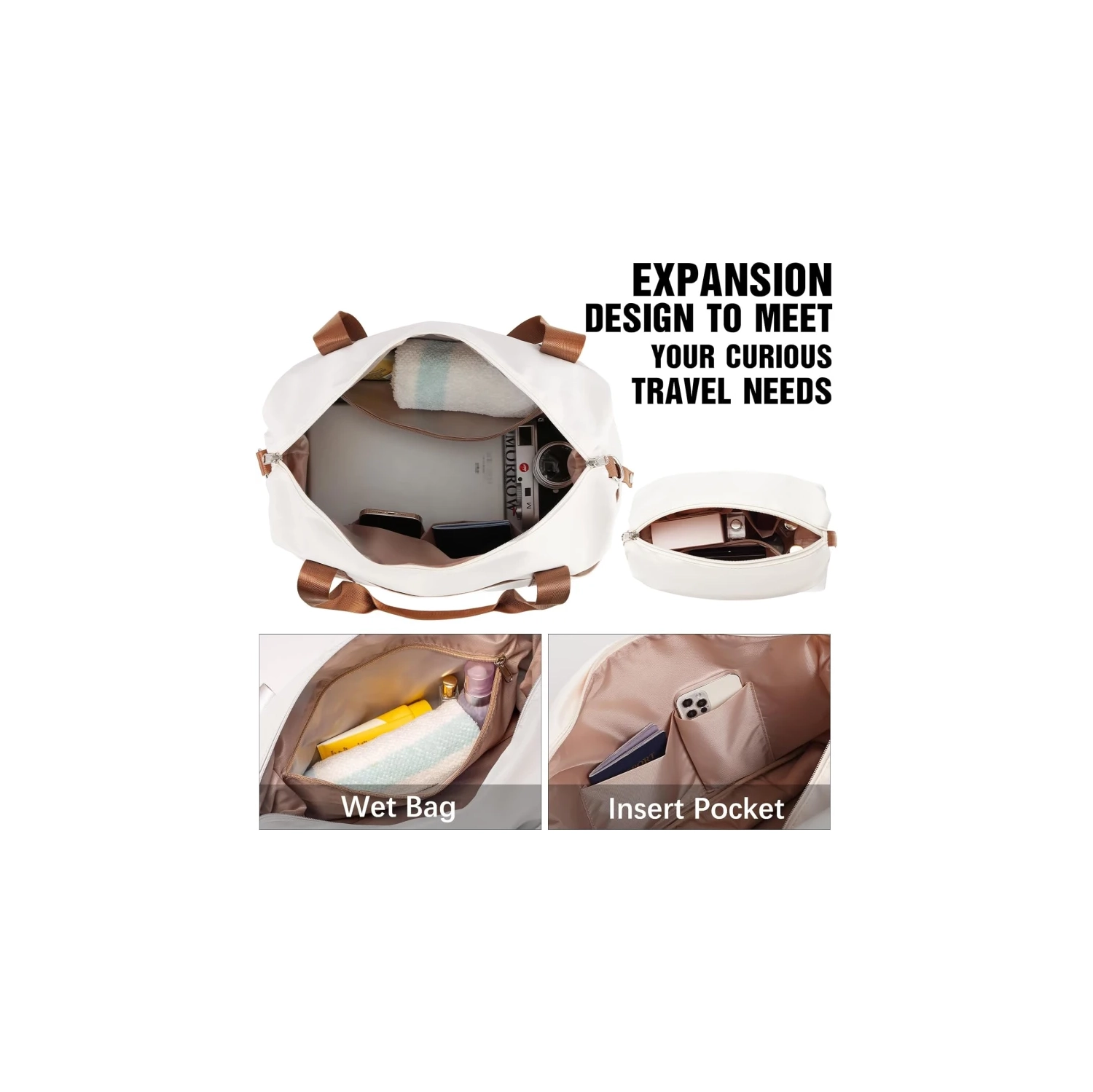 Ensemble de 3 valises rigides ABS avec verrou TSA et roulettes pivotantes - Valise de cabine de 20 po