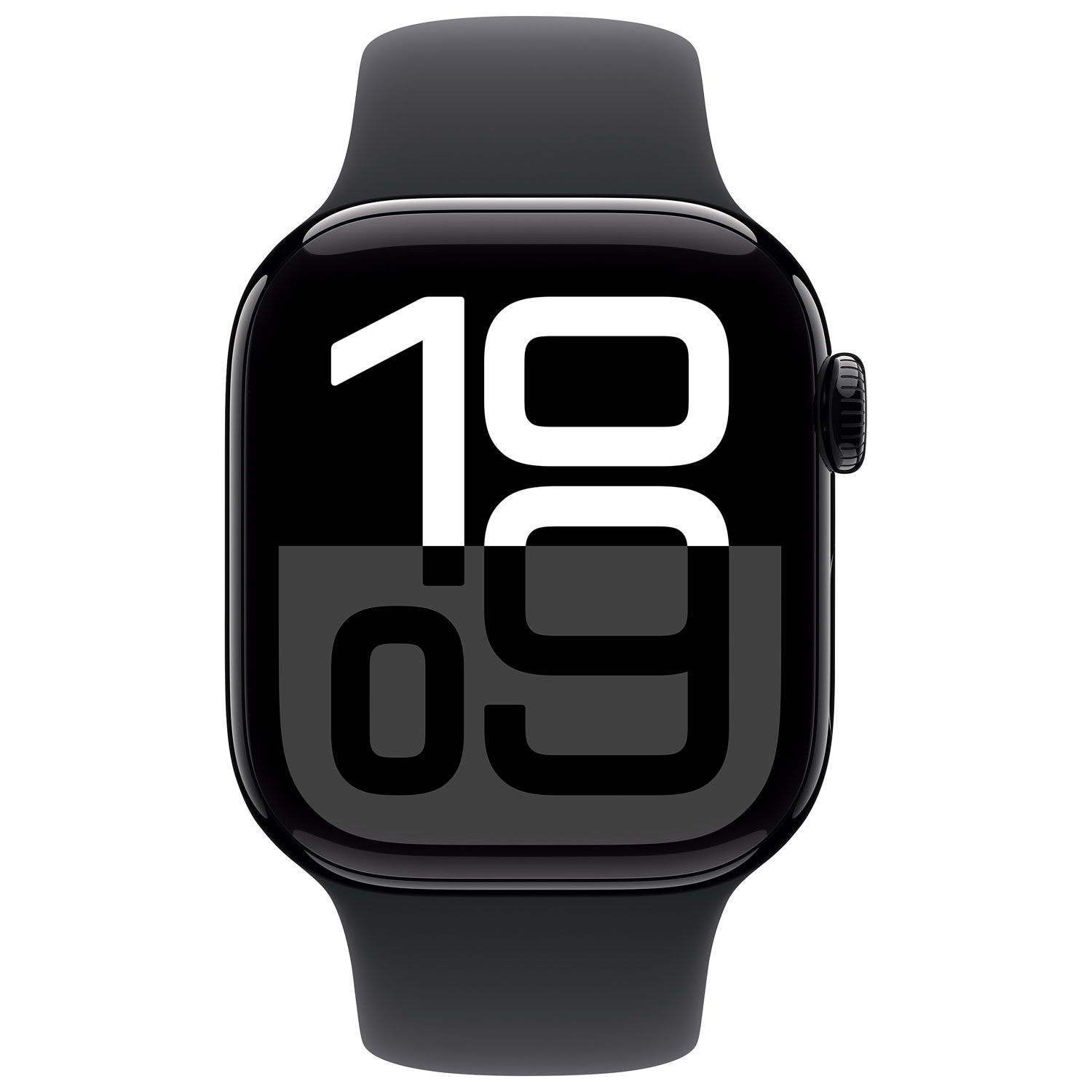 Refurbished - Apple Watch Series 10 (GPS) 42mm Jet Black Aluminum Case with Black Sport Band - Medium/Large