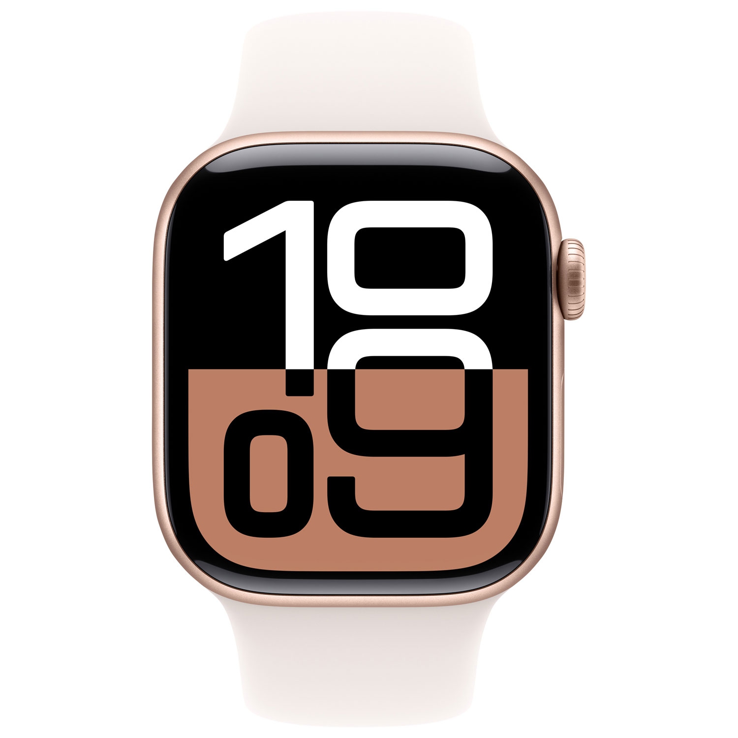 Refurbished - Apple Watch Series 10 (GPS + Cellular) 42mm Rose Gold Aluminum Case with Light Blush Sport Band - Medium/Large