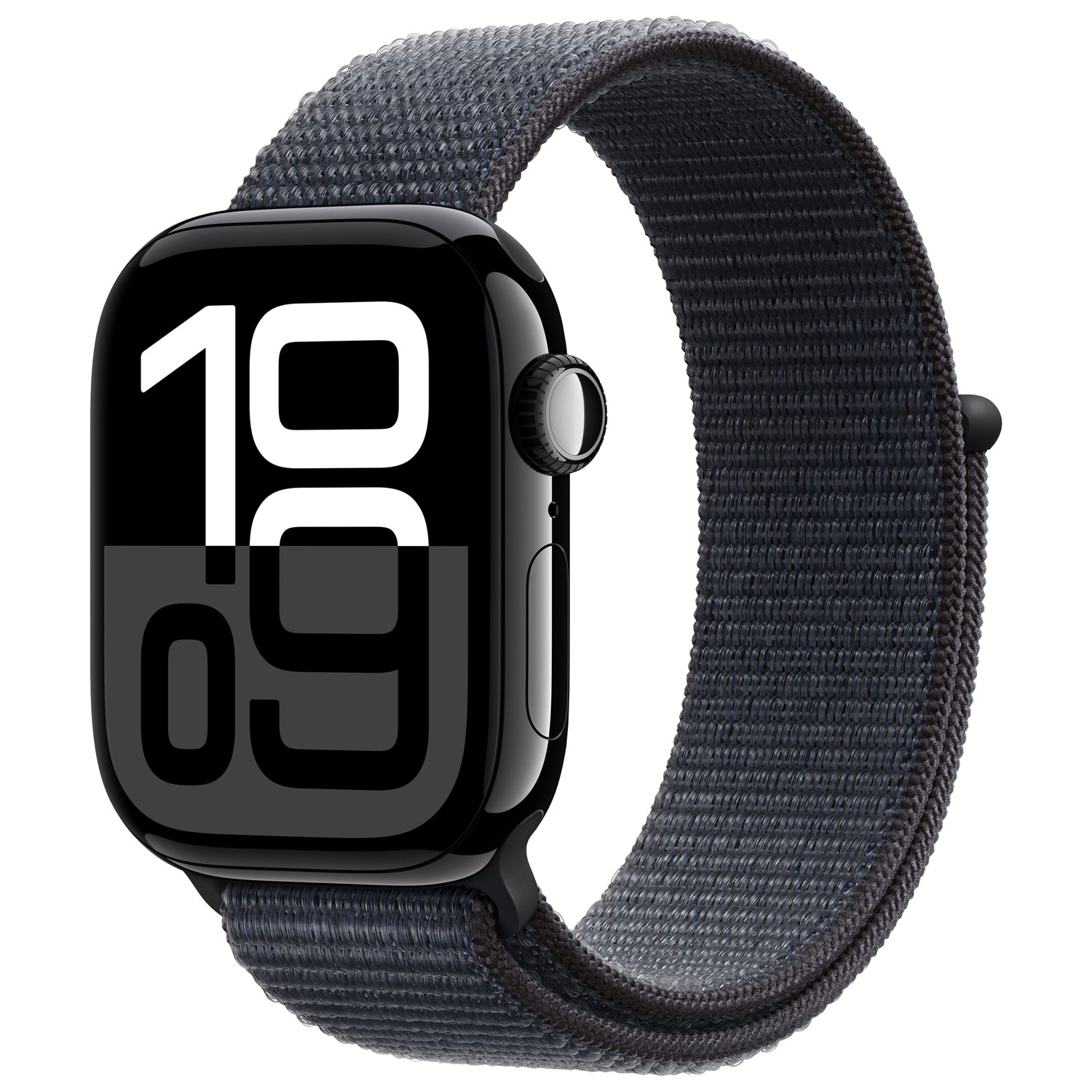 Refurbished - Apple Watch Series 10 (GPS + Cellular) 42mm Jet Black Aluminum Case with Ink Sport Loop