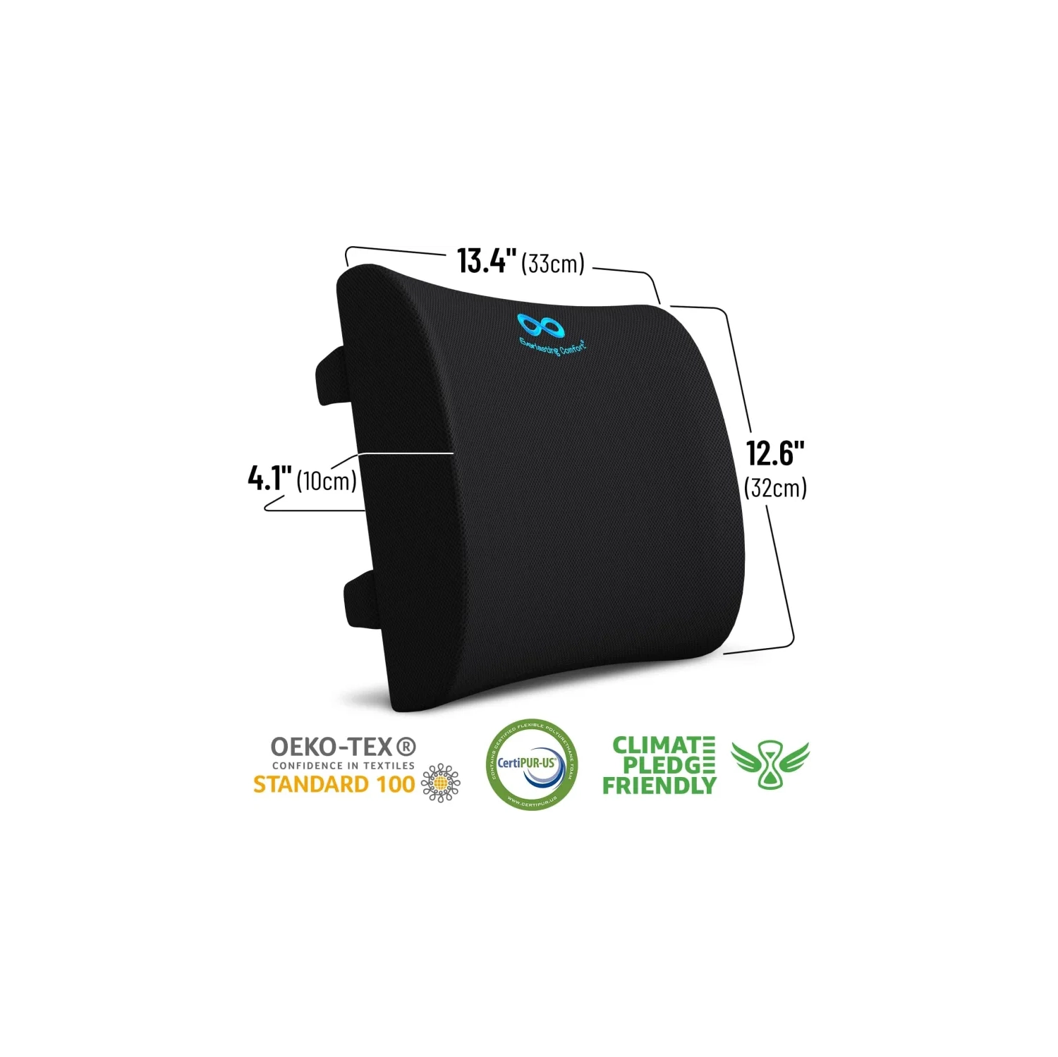 Coussin de soutien lombaire en mousse à mémoire - Coussin de dossier confortable pour fauteuil de bureau, voiture, jeux et fauteuil inclinable -