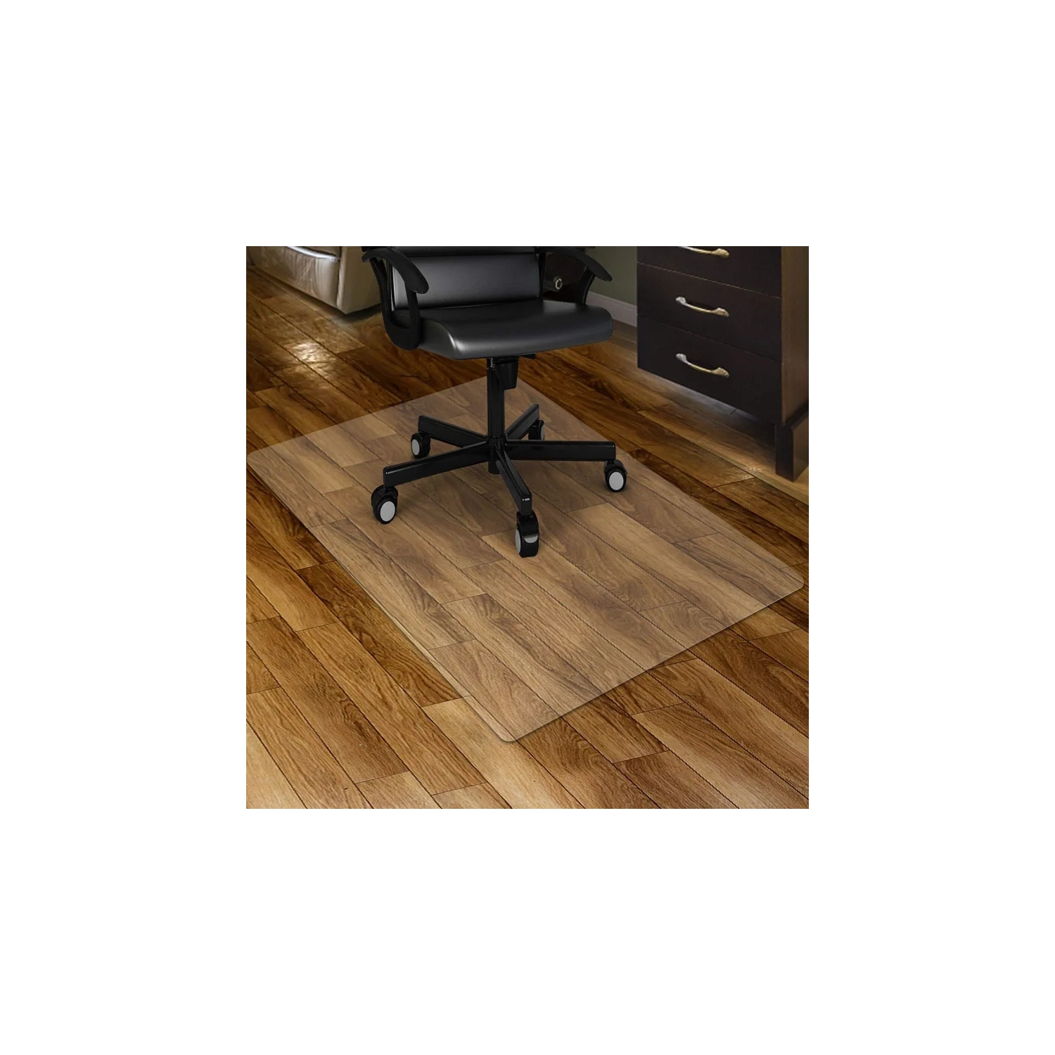 Tapis de chaise transparent pour planchers durs - 36 x 48&nbsp;po protecteur de plancher transparent pour bois et carreaux