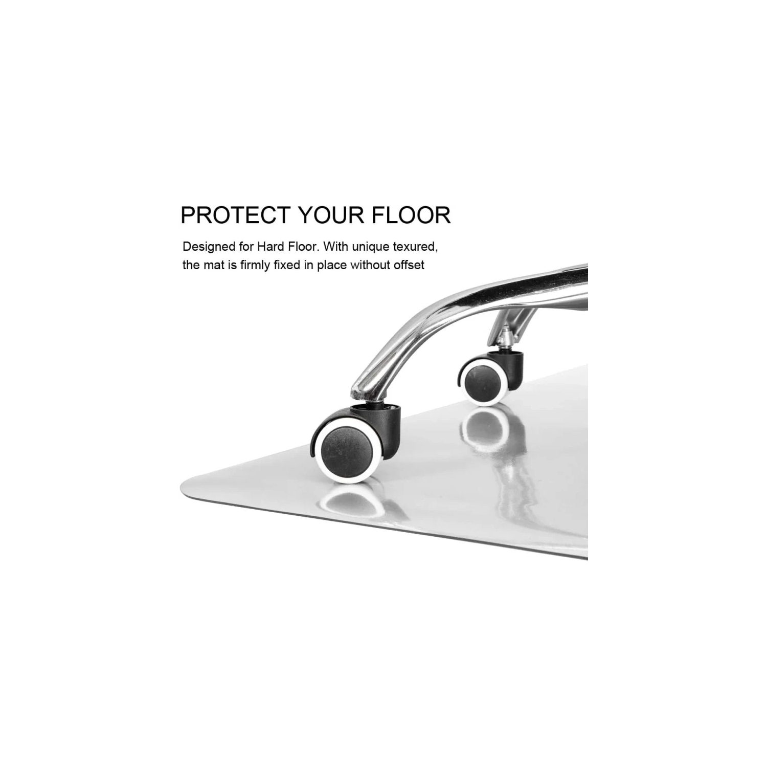 Tapis de chaise transparent pour planchers durs - 36 x 48&nbsp;po protecteur de plancher transparent pour bois et carreaux