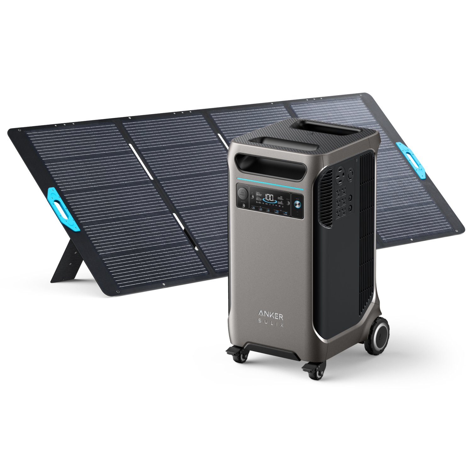Station d'alimentation tout-en-un SOLIX F3800 de 6000&nbsp;W/9000&nbsp;W de Peak par Anker avec panneau solaire 1*400 W pour la sauvegarde à domicile