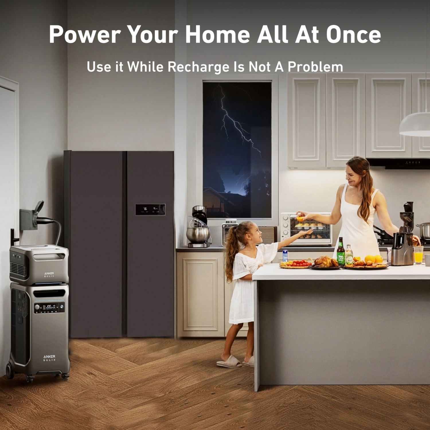 Station d'alimentation tout-en-un SOLIX F3800 de 6000&nbsp;W/9000&nbsp;W de Peak par Anker avec panneau solaire 1*400 W pour la sauvegarde à domicile