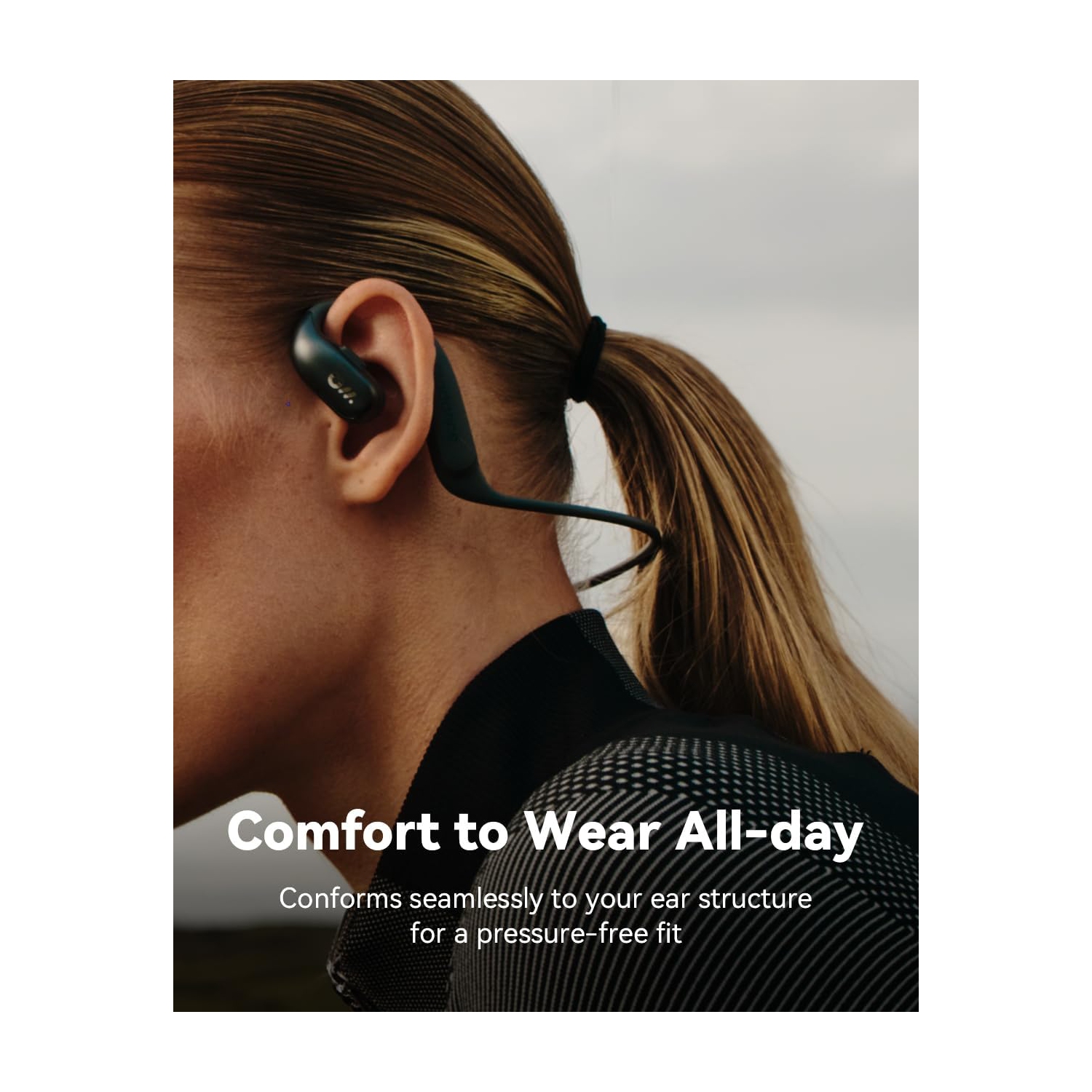 Oladance Open-Ear Headphone Sports, 15 Hours Open Wearable Stereo Bluetooth Headphones IPX8 Waterproof for Running Cycling Gym, Wireless Bluetooth