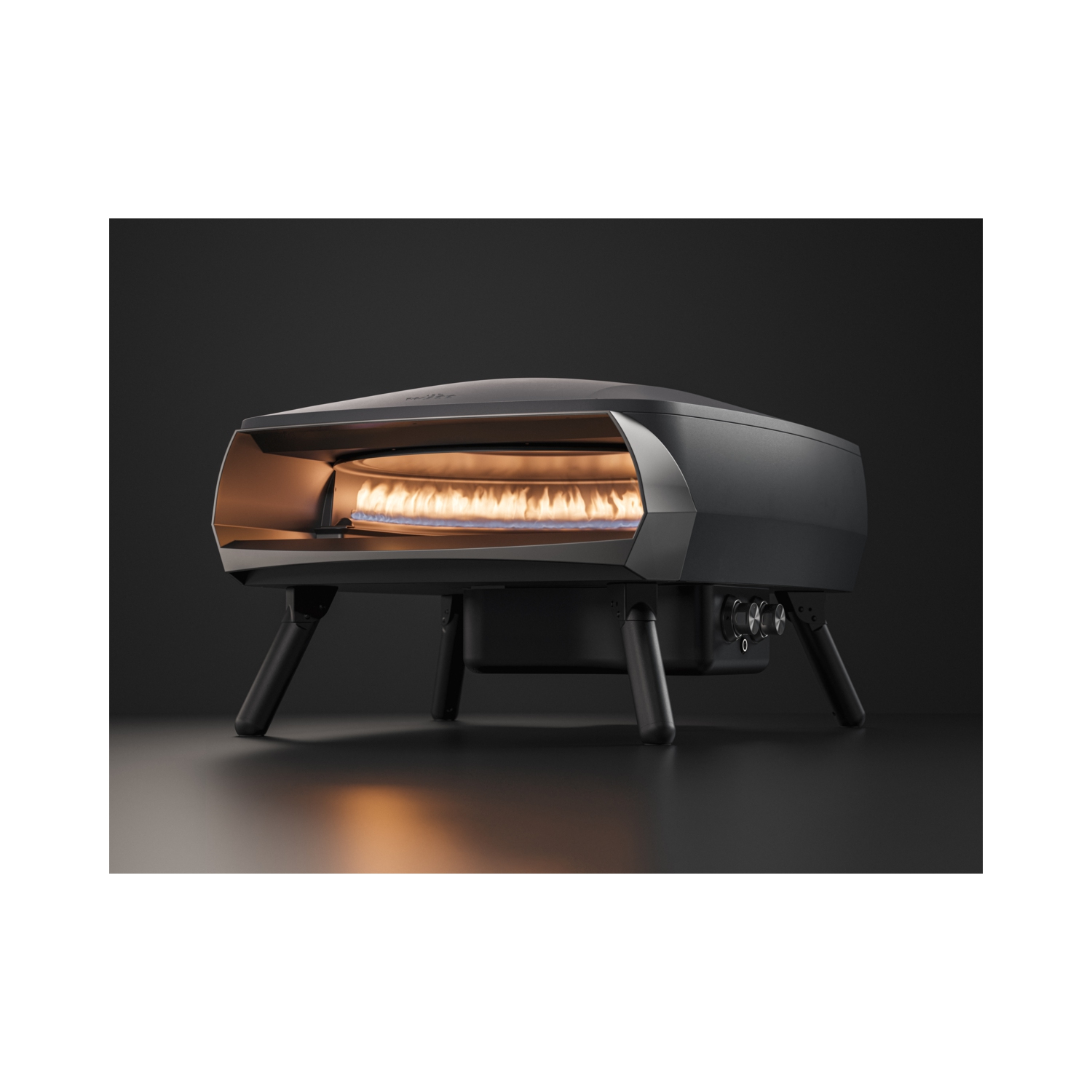 Four à pizza de 16&nbsp;po à 2 brûleurs Rotante de Witt avec pierre rotative - Graphite