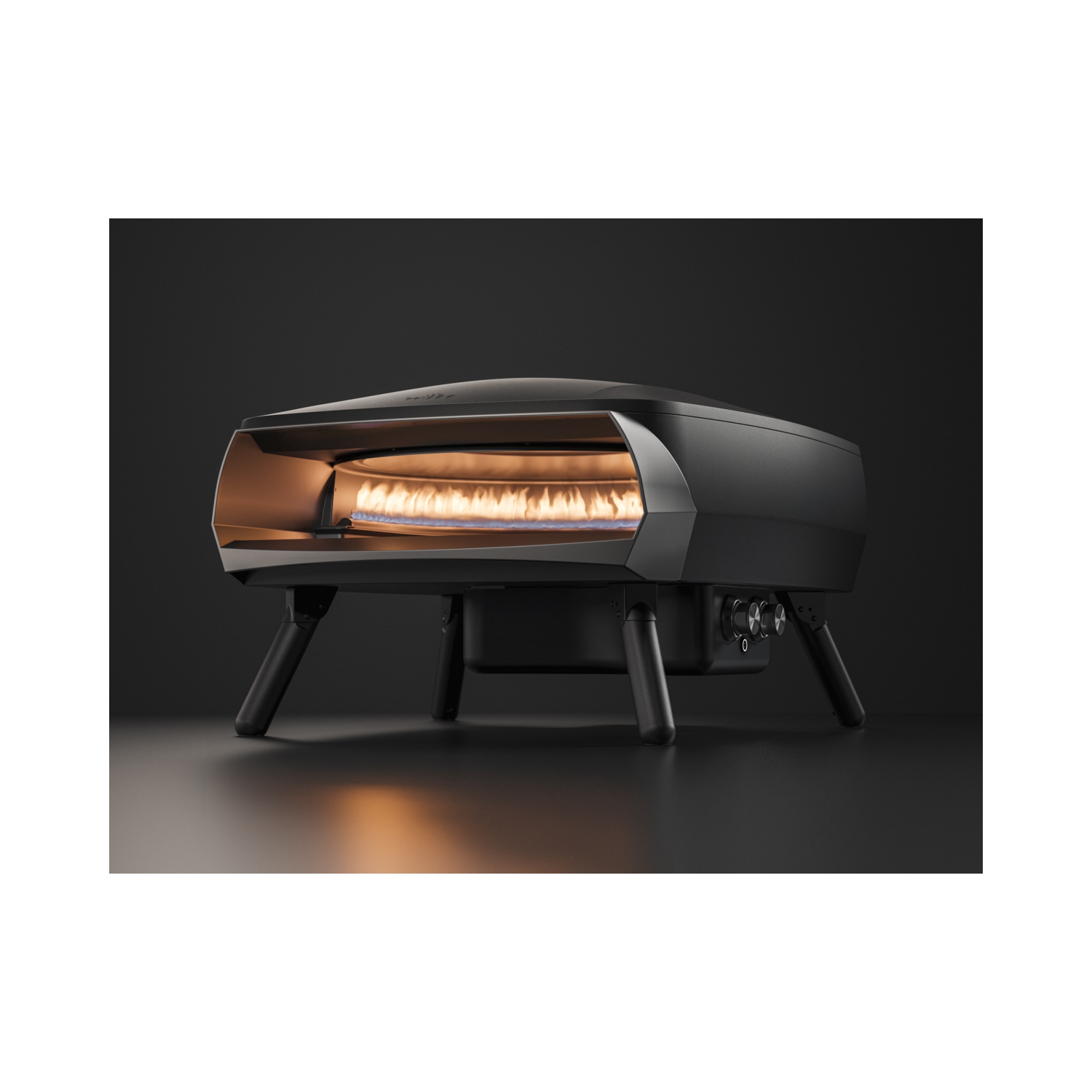 16” Witt Rotante 2 Burner Pizza Oven with rotating stone - Black