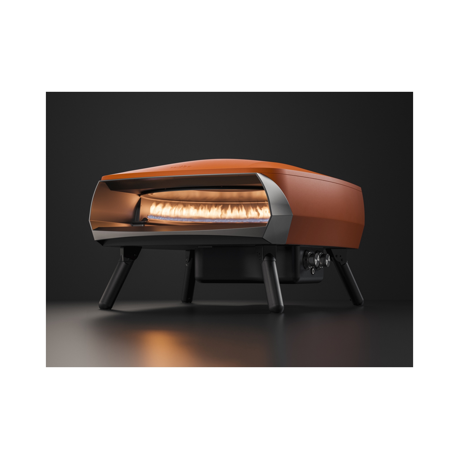 16” Witt Rotante 2 Burner Pizza Oven with rotating stone - Orange