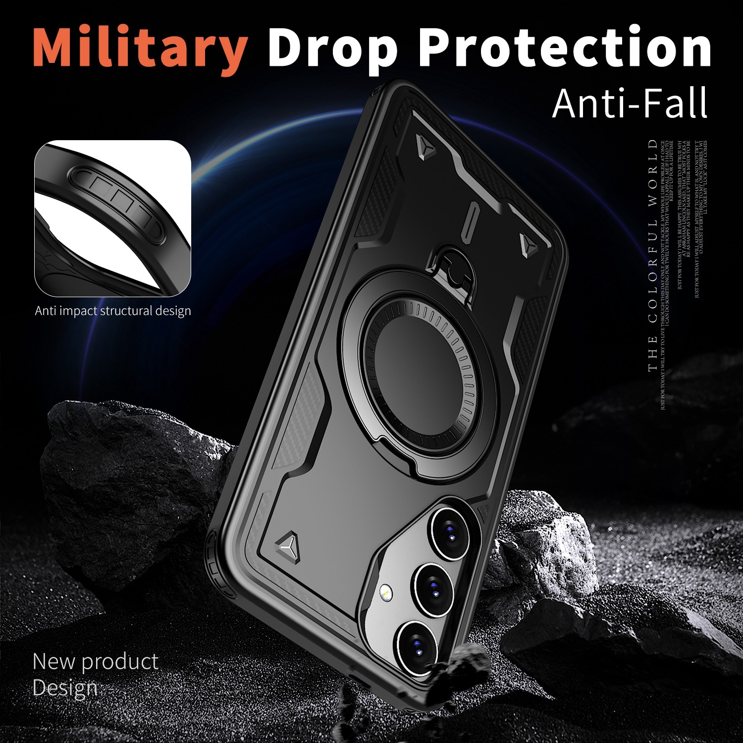 XCRS Defender Case Magsafe Cover, Magnetic Metal Kickstand Ring Holder Shockproof Case for Samsung Galaxy A35 5G