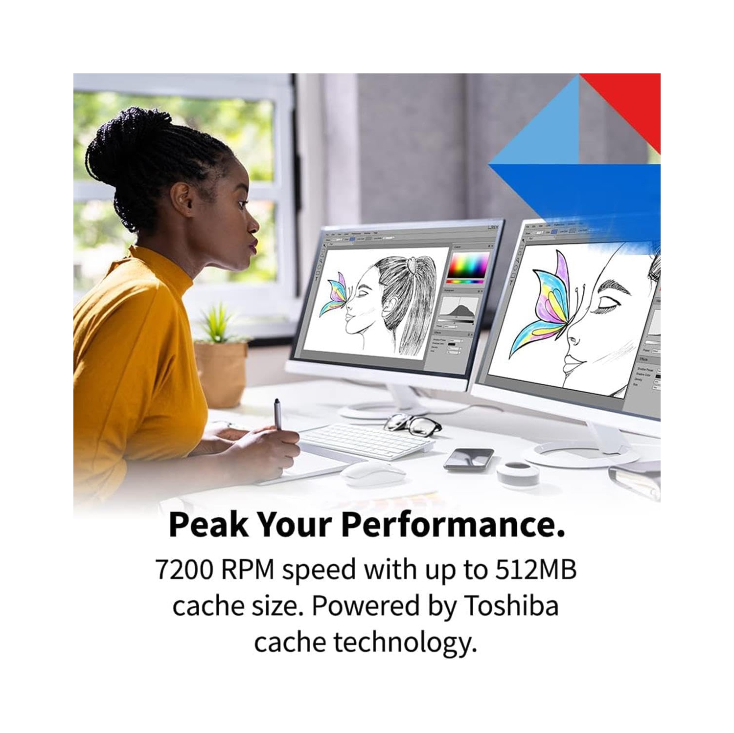 Disque dur interne X300 PRO 20&nbsp;To de 3,5&nbsp;po de Toshiba – Charge de travail maximale 300&nbsp;To/an CMR SATA 6 Go/s 7200&nbsp;tr/min Mémoire