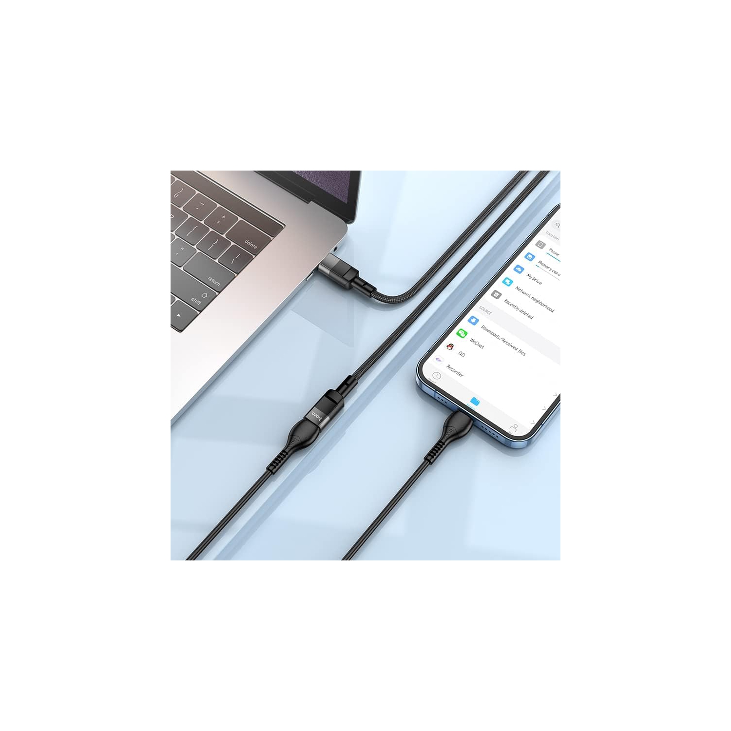 [4 pi/1,2&nbsp;m] Câble de rallonge 3&nbsp;A USB-C mâle vers USB-C femelle pour transmission de données, noir