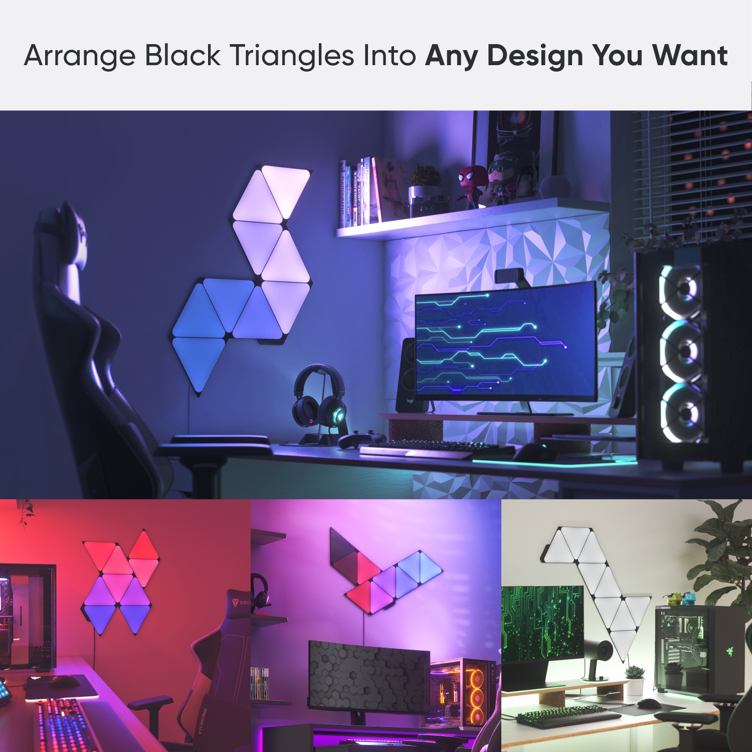 Nanoleaf Shapes Limited Edition Ultra Black Triangles Expansion Pack