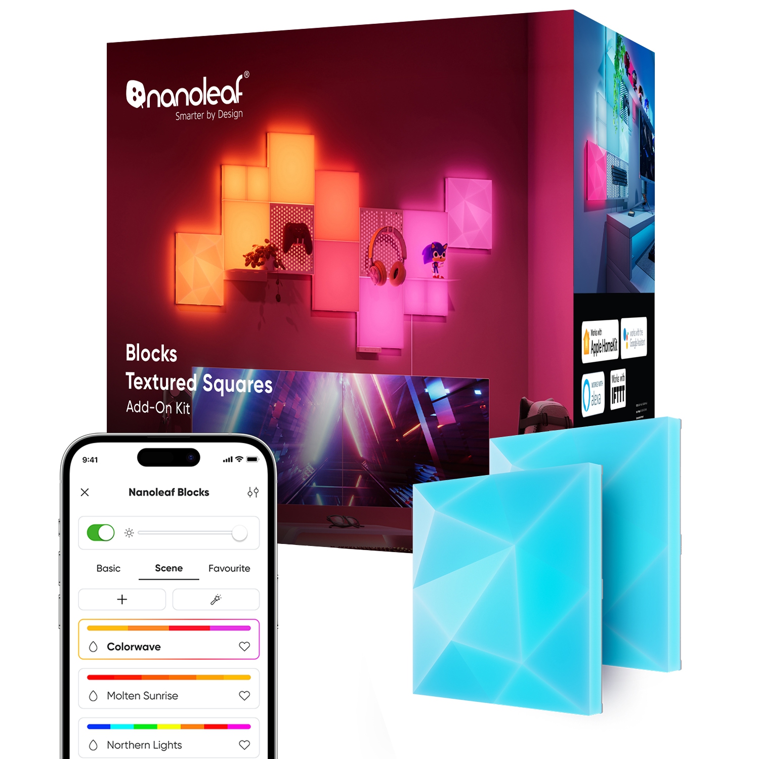 Nanoleaf Blocks Textured Squares Add-On Kit