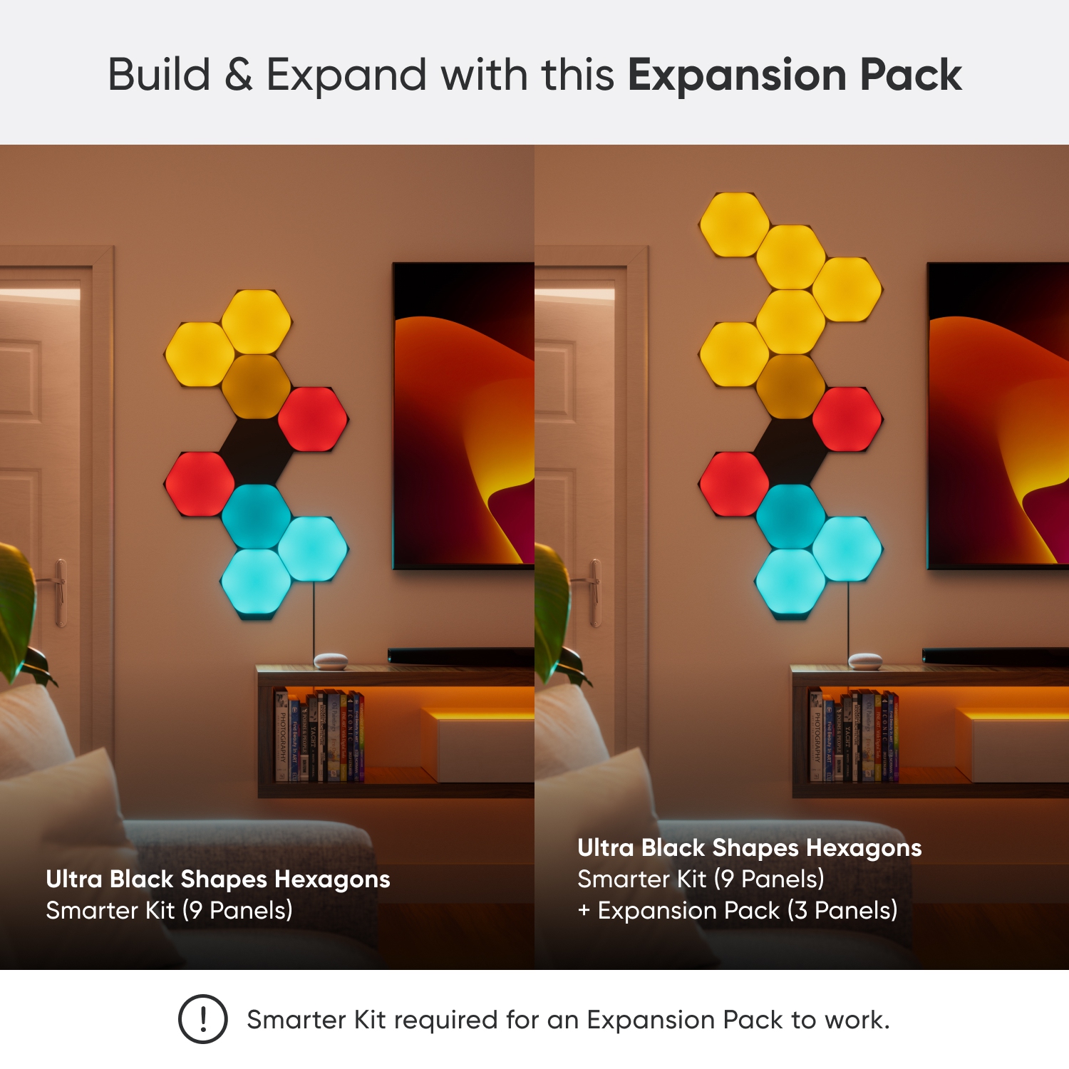 Nanoleaf Shapes Limited Edition Ultra Black Hexagons Expansion Pack