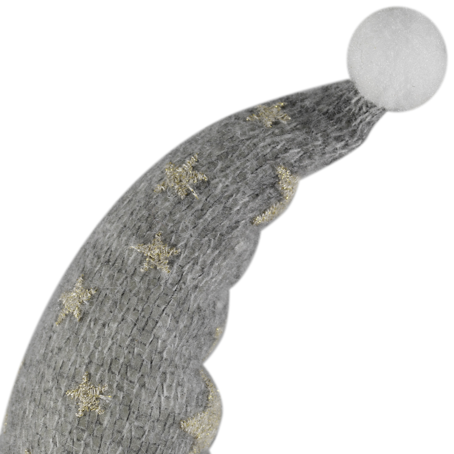 Gnome with Knitted Star Pattern Hat Christmas Figure - 17"