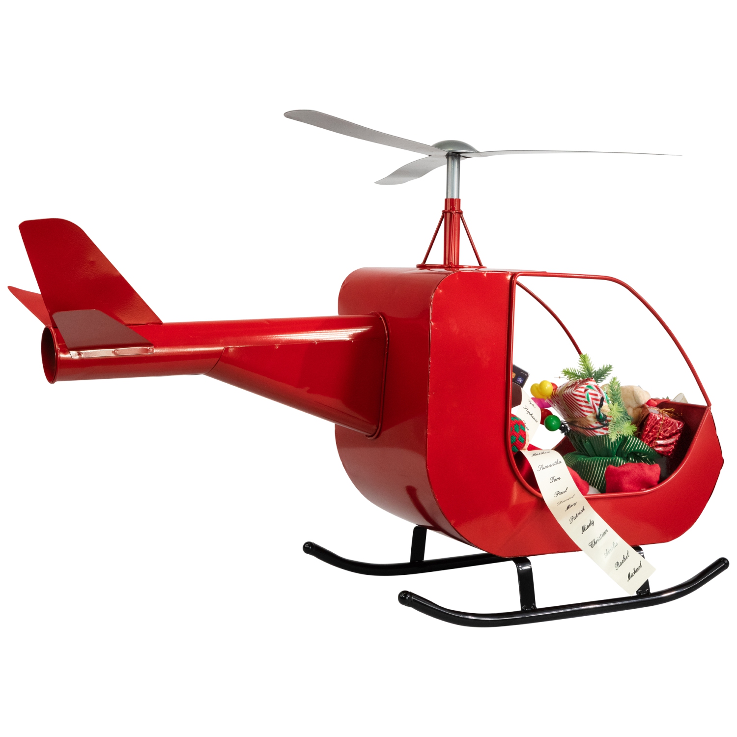 Lighted and Musical Santa Claus Helicopter Christmas Decoration - 31"