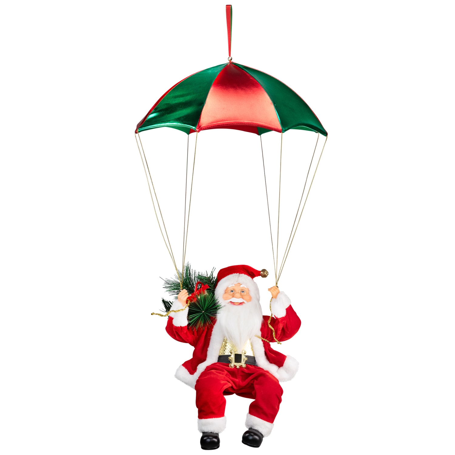 Santa Claus with Gifts Parachute Christmas Decoration - 32"