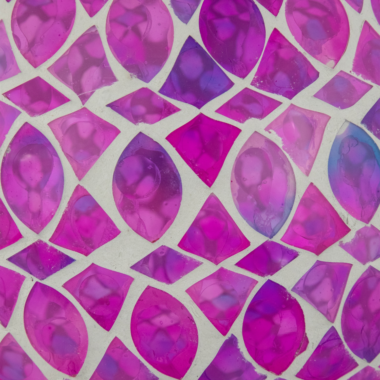 Iridescent Mosaic Outdoor Garden Gazing Ball - 10" - Purple, Pink and White