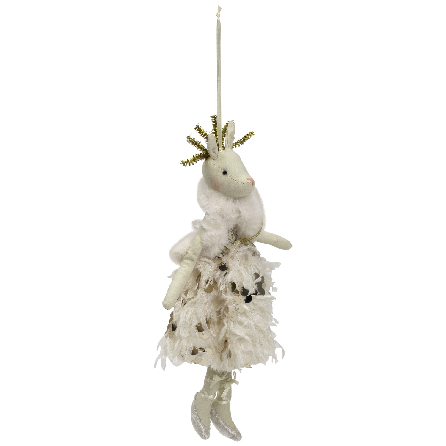 Reindeer Ballerina Hanging Christmas Figure - 12"