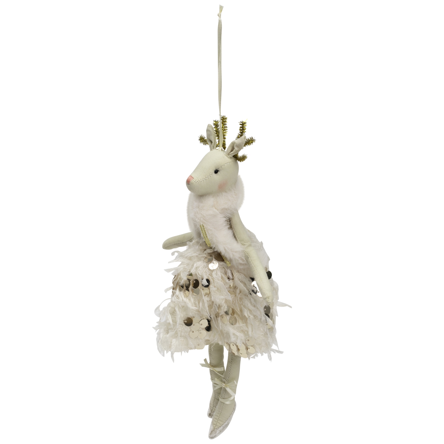 Reindeer Ballerina Hanging Christmas Figure - 12"