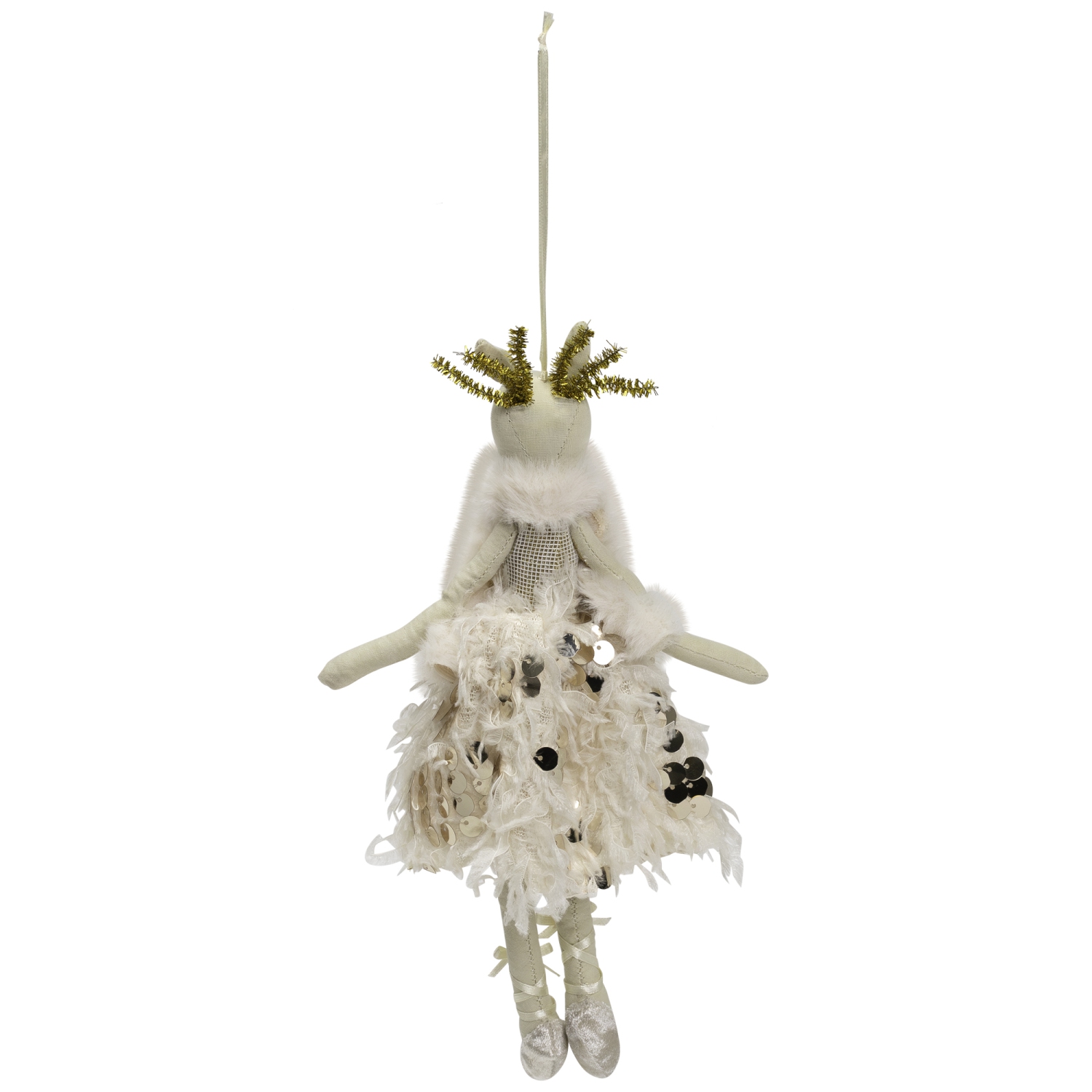 Reindeer Ballerina Hanging Christmas Figure - 12"