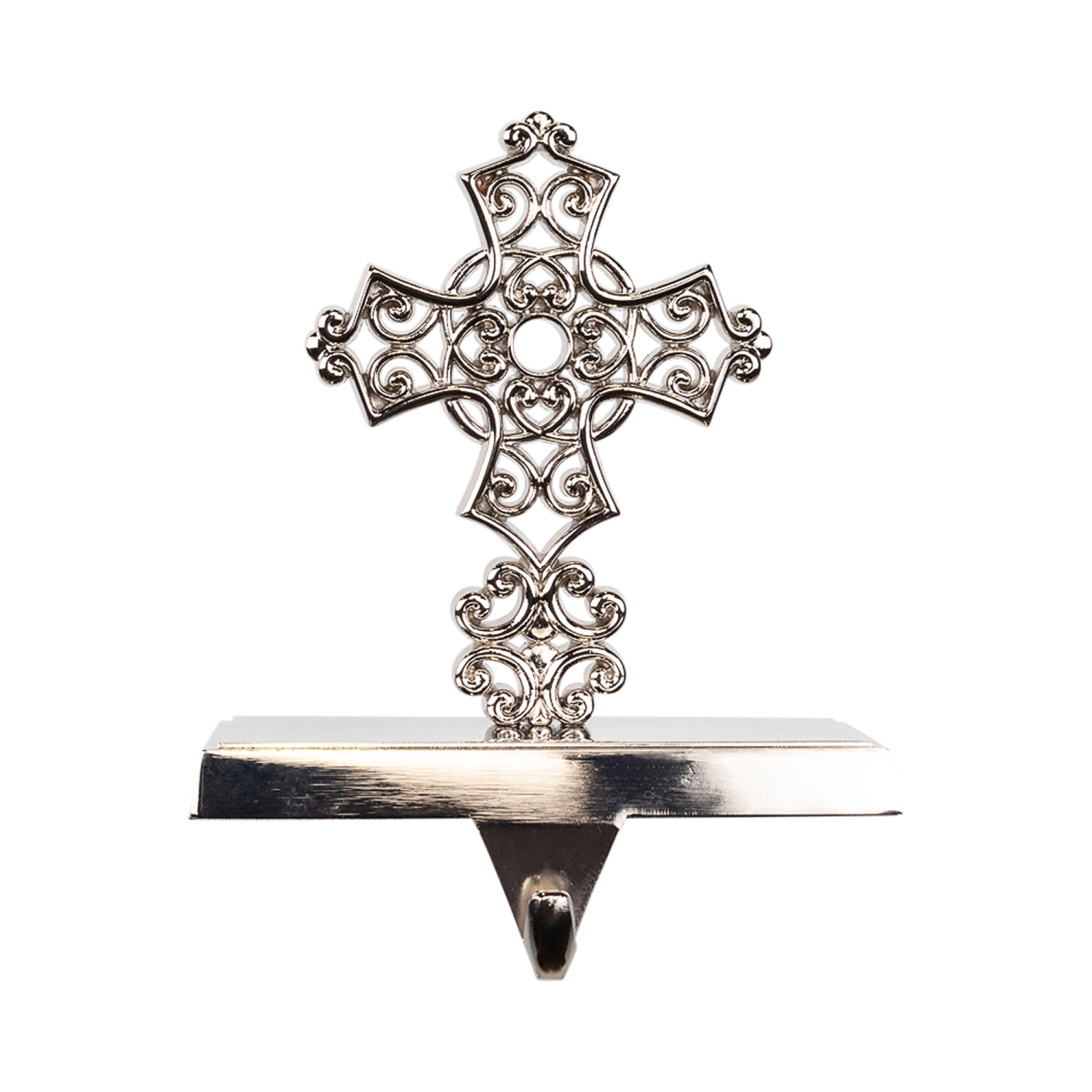 Filigree Cross Christmas Stocking Holder - 5"