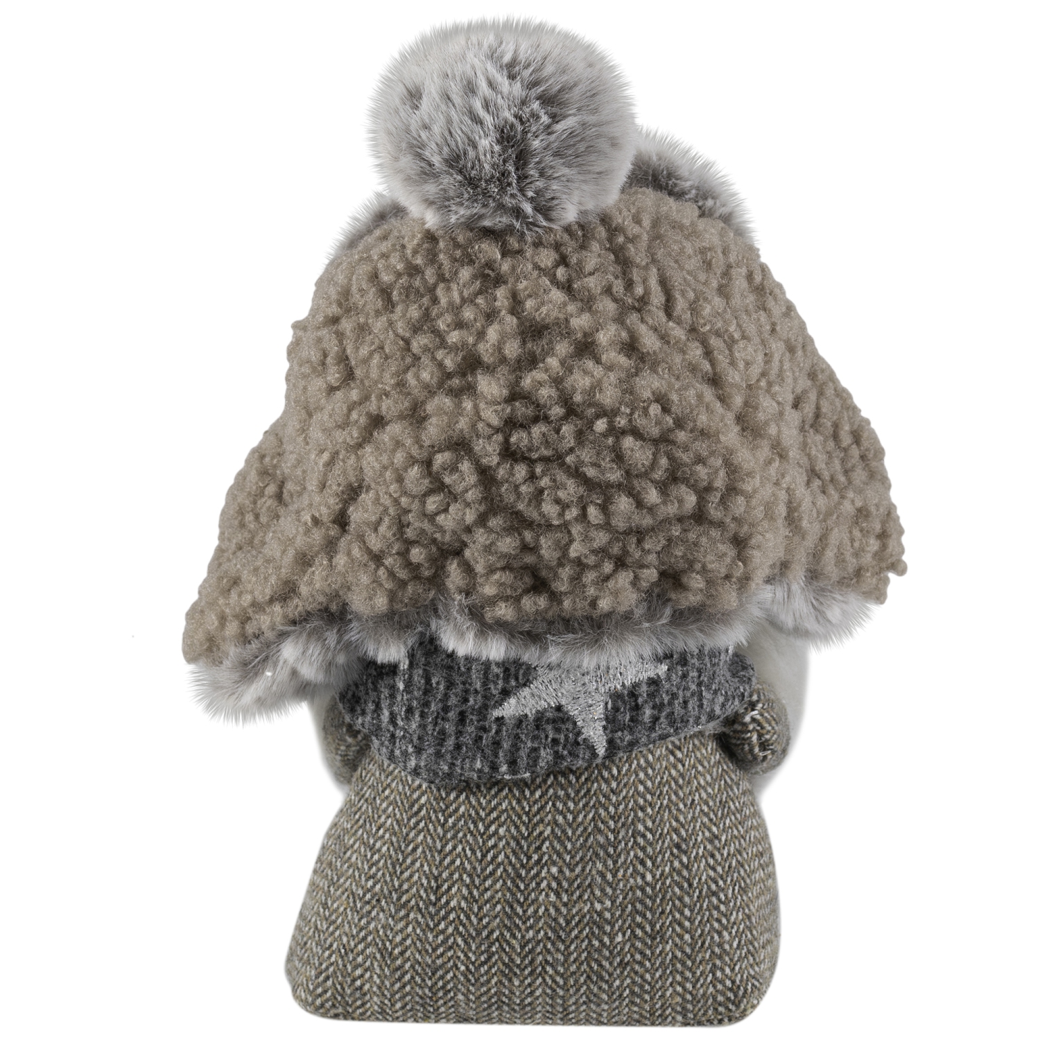 Gnome Girl with Plush Trapper Hat Christmas Figure - 5.5"