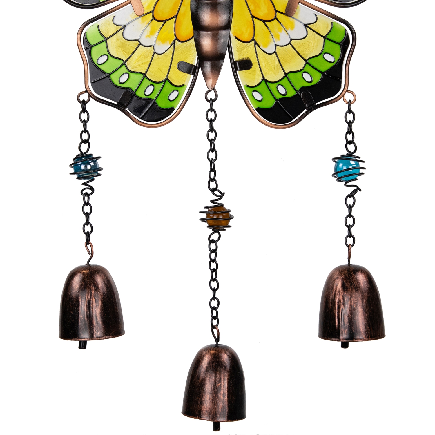 Metal Butterfly Outdoor Garden Suncatcher Windchimes - 21" - Set of 3