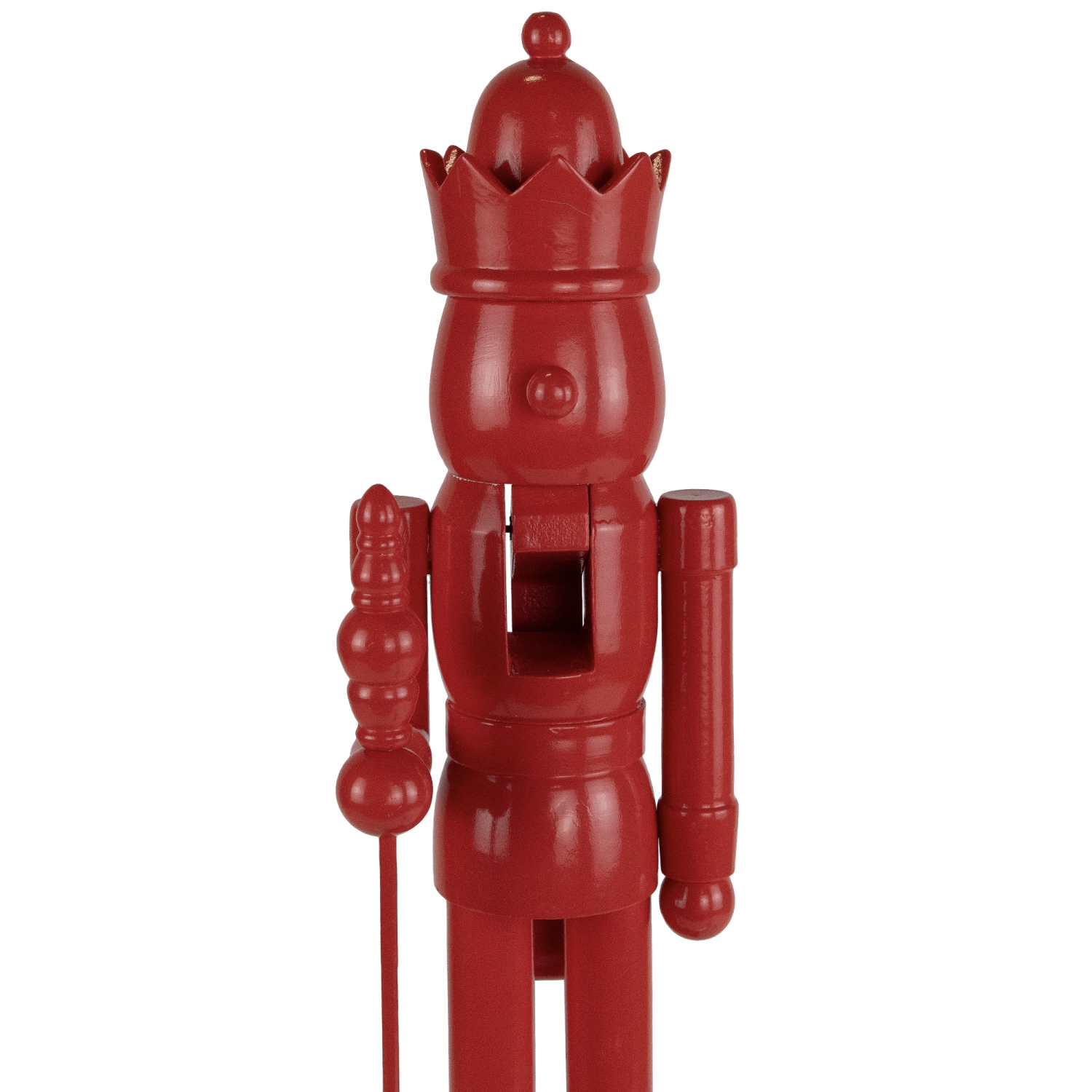 Nutcracker King with Crown and Scepter Standing Christmas Figure - 15" - Red