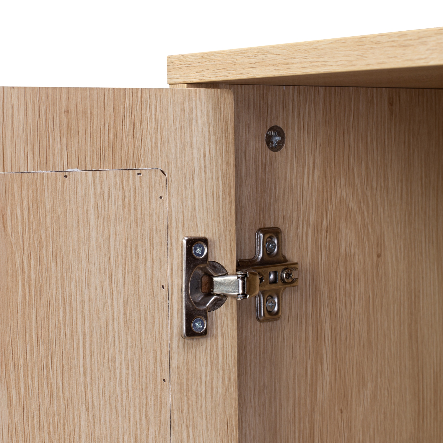 Buffet arqué en bois de rotin avec portes et éclairage Freya 3 de CorLiving avec tablettes