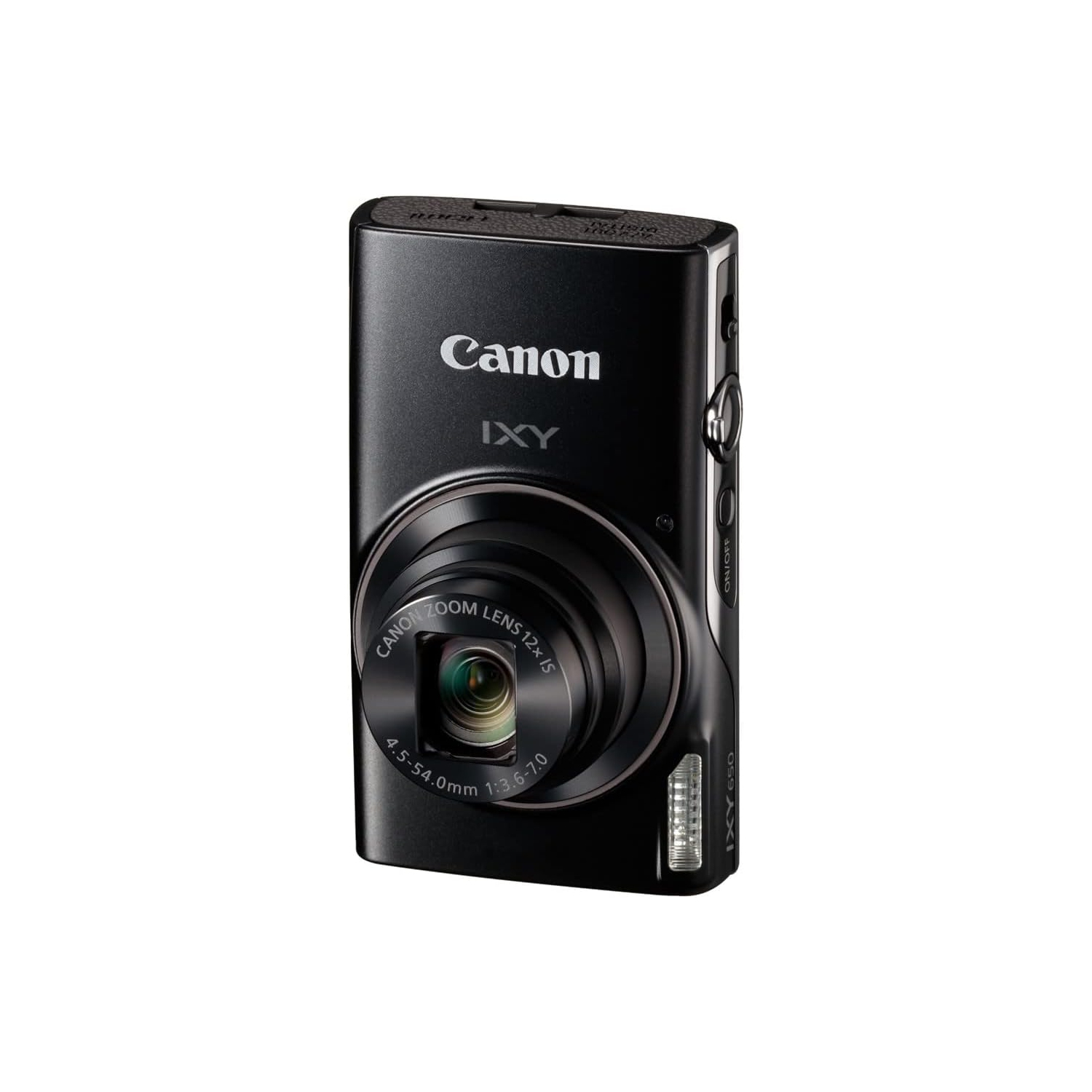 Canon Compact Digital Camera IXY 650 12x Optical Zoom IXY650 Black with 64GB Card and Tripod Bundle