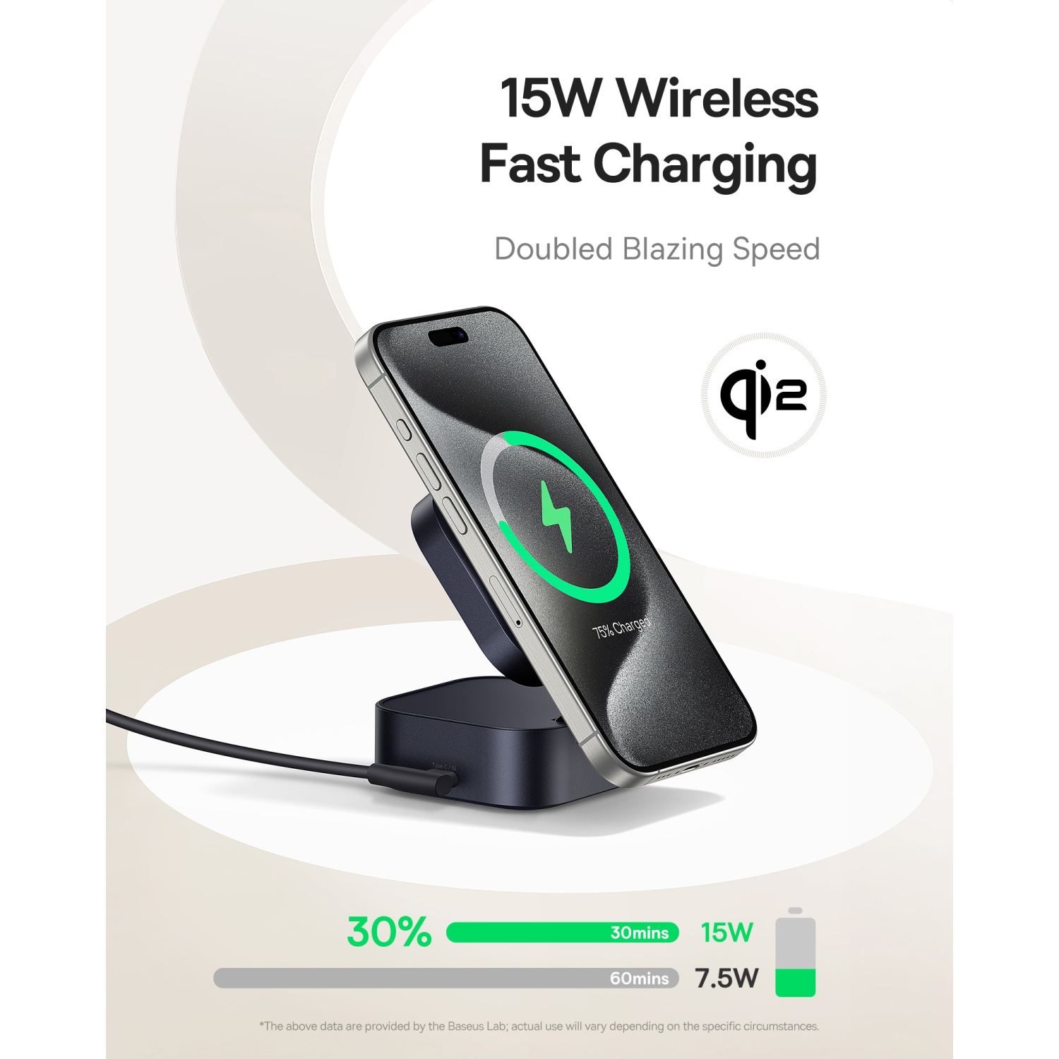 Station de chargement pliable avec chargeur sans fil 67&nbsp;W 2-en-1 de Baseus avec MagSafe pour iPhone 16