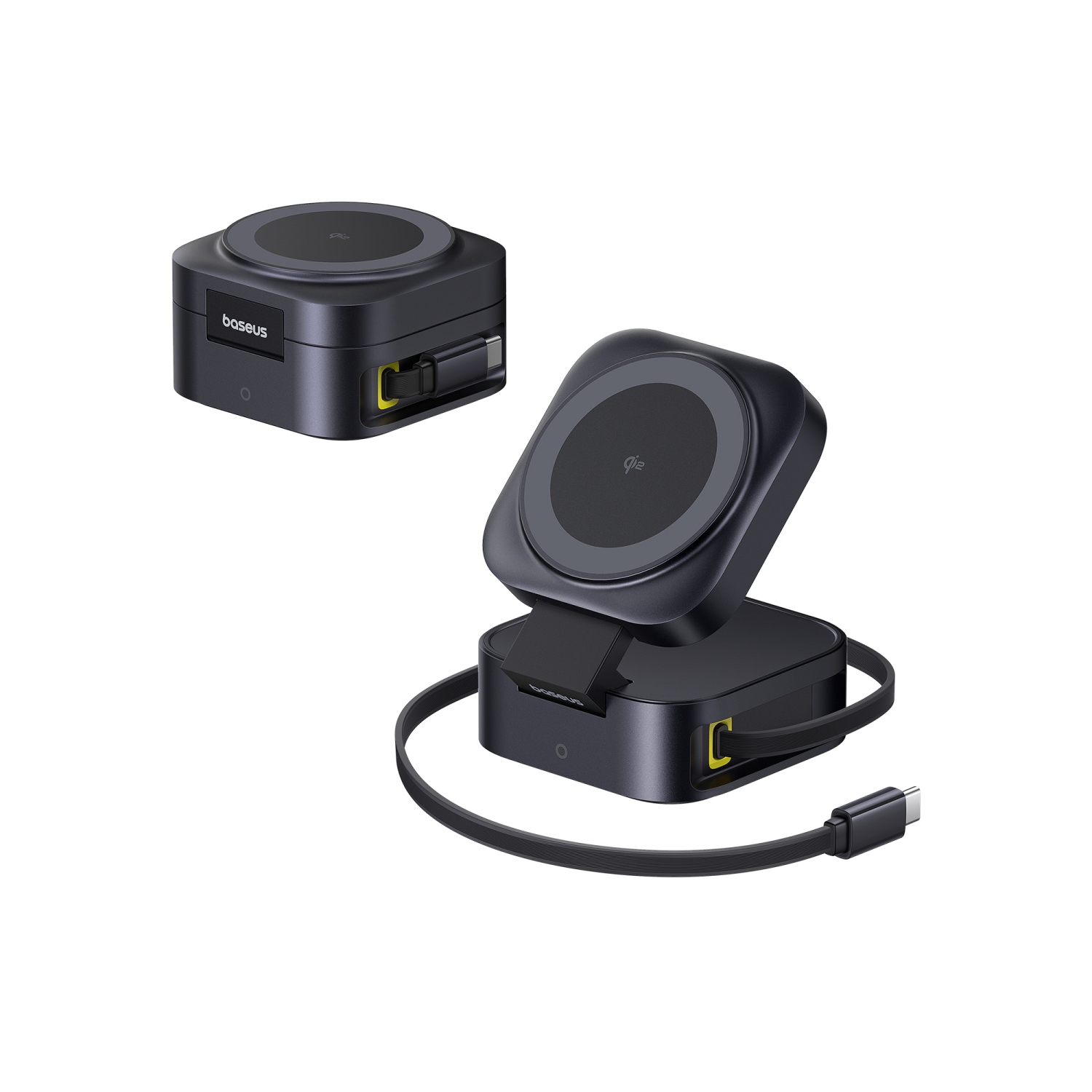 Station de chargement pliable avec chargeur sans fil 67&nbsp;W 2-en-1 de Baseus avec MagSafe pour iPhone 16