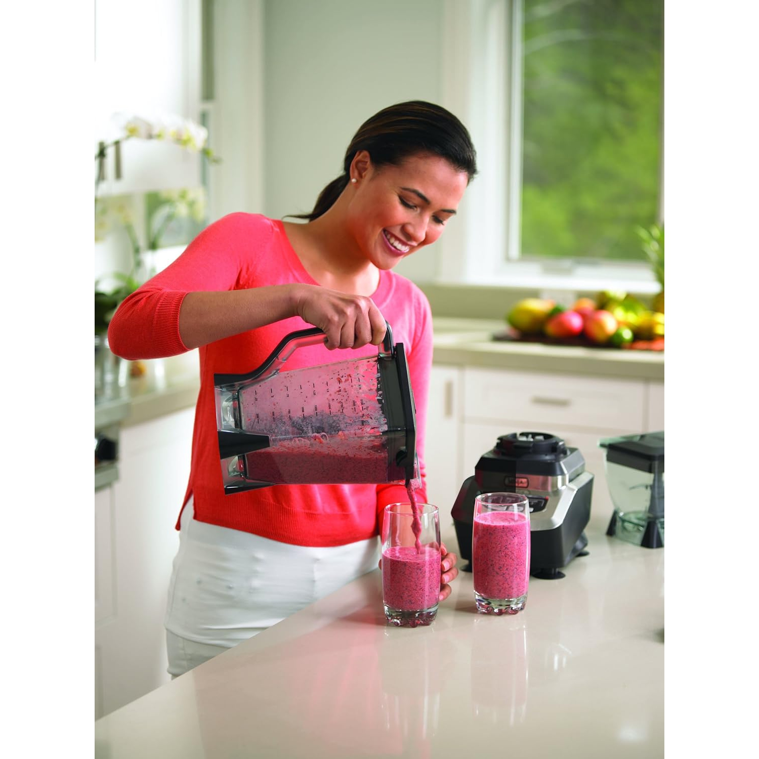 Powerful Kitchen System with Blender and Food Processor, 1200W, Black/Silver