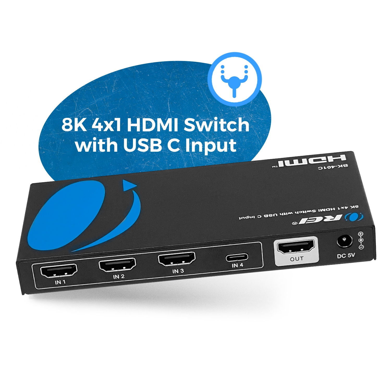 Commutateur HDMI 8K 4x1 avec entrée USB-C
