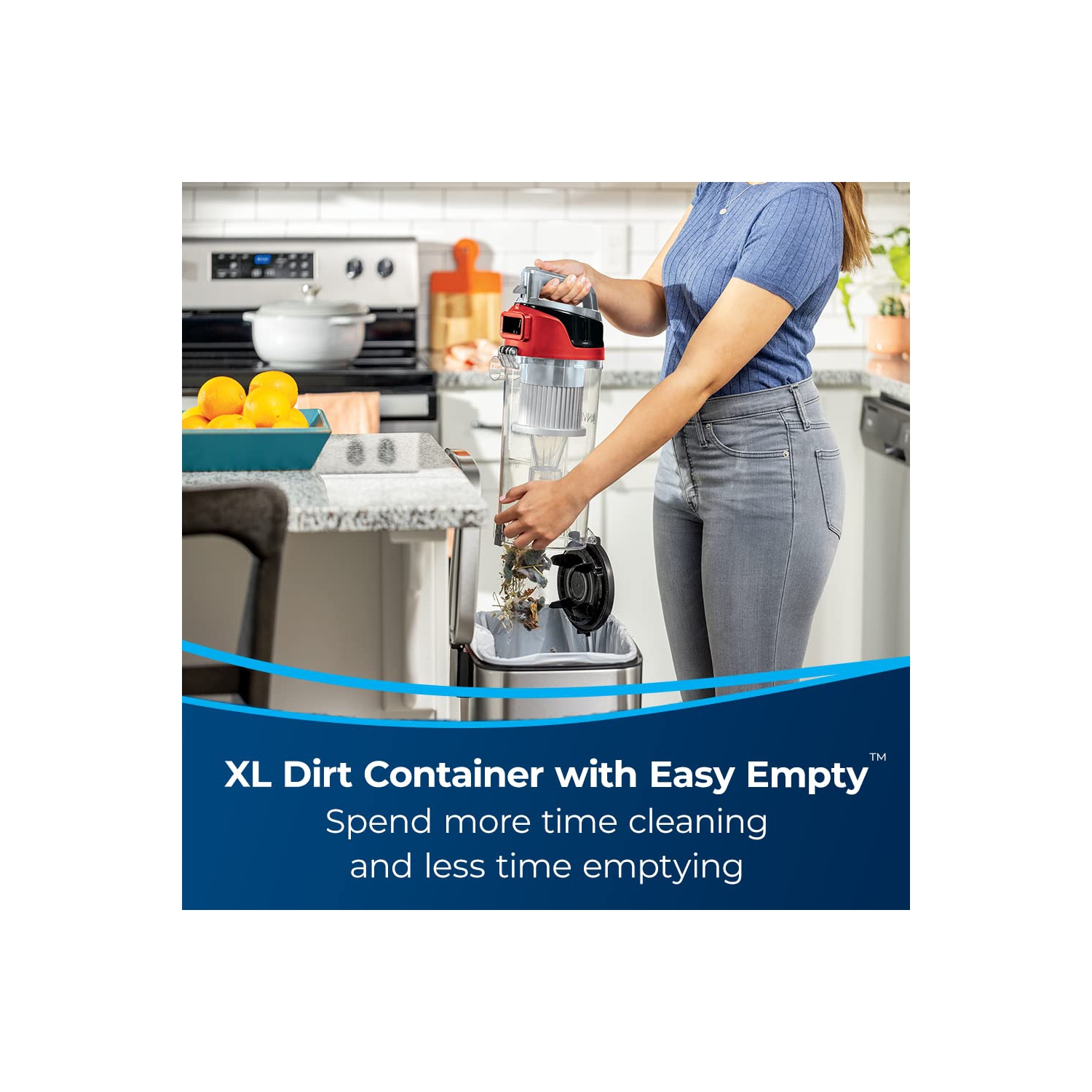 Aspirateur vertical CleanView MD 2,0 DE BISSELL MD – Aspirateur vertical léger – 3536C rouge