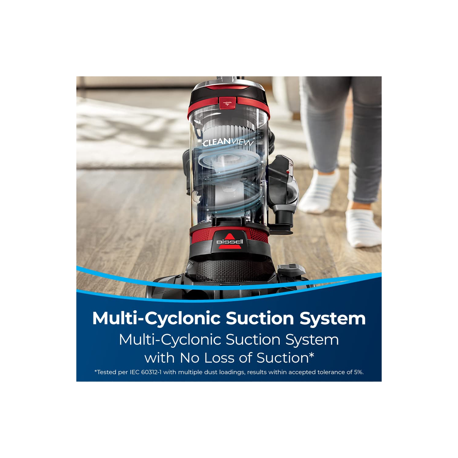 Aspirateur vertical CleanView MD 2,0 DE BISSELL MD – Aspirateur vertical léger – 3536C rouge