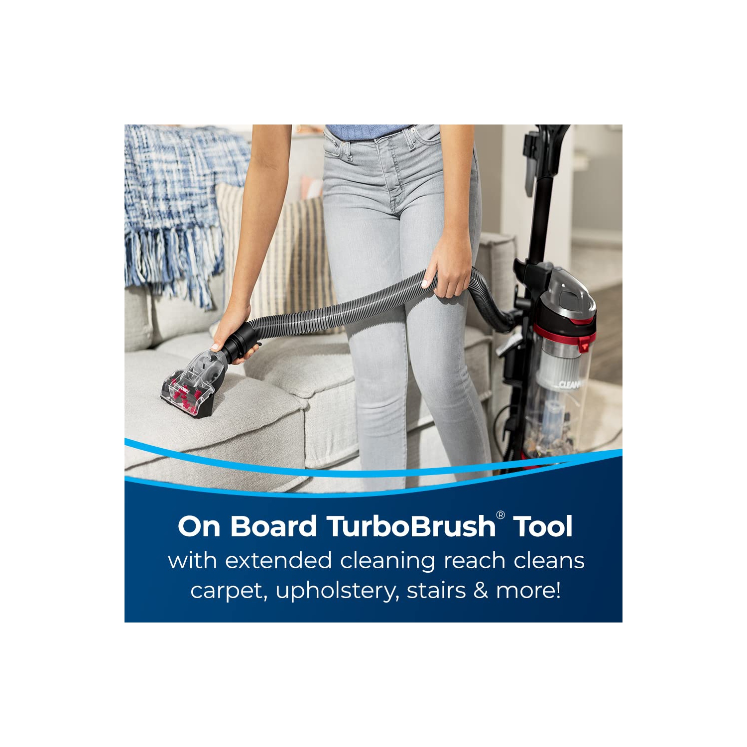 Aspirateur vertical CleanView MD 2,0 DE BISSELL MD – Aspirateur vertical léger – 3536C rouge