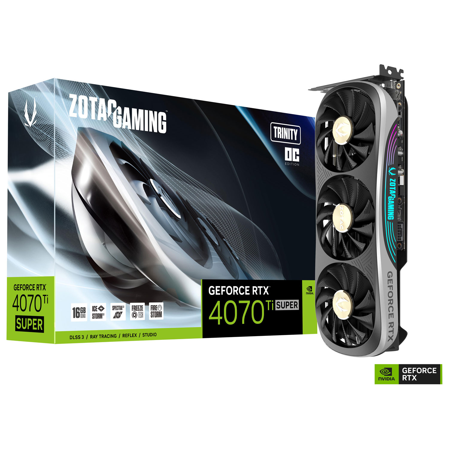 ZOTAC Gaming GeForce RTX 4070 Ti Super Trinity OC 16GB GDDR6X Video Card