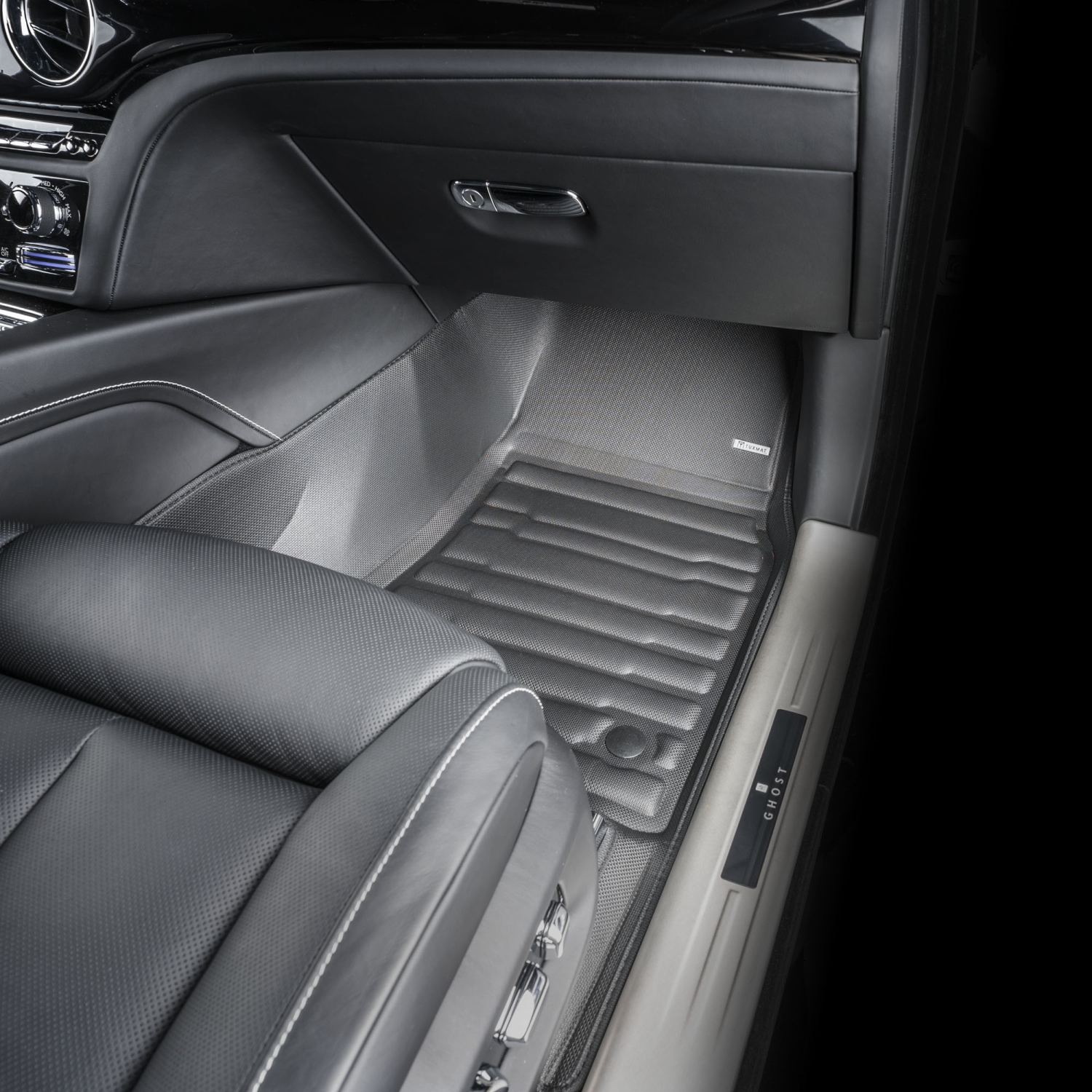 Tapis TuxMat – Pour les modèles Ghost 2020-2026 de Royce – Tapis d'auto personnalisés – Couverture maximale, toutes saisons, mesuré au laser – Cet