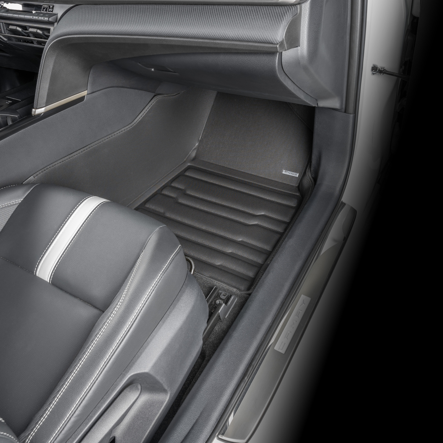 Tapis TuxMat - Pour les modèles Toyota Camry hybride à TI 2025 - Tapis d'auto personnalisés - Couverture maximale, toutes saisons, mesurée au laser -
