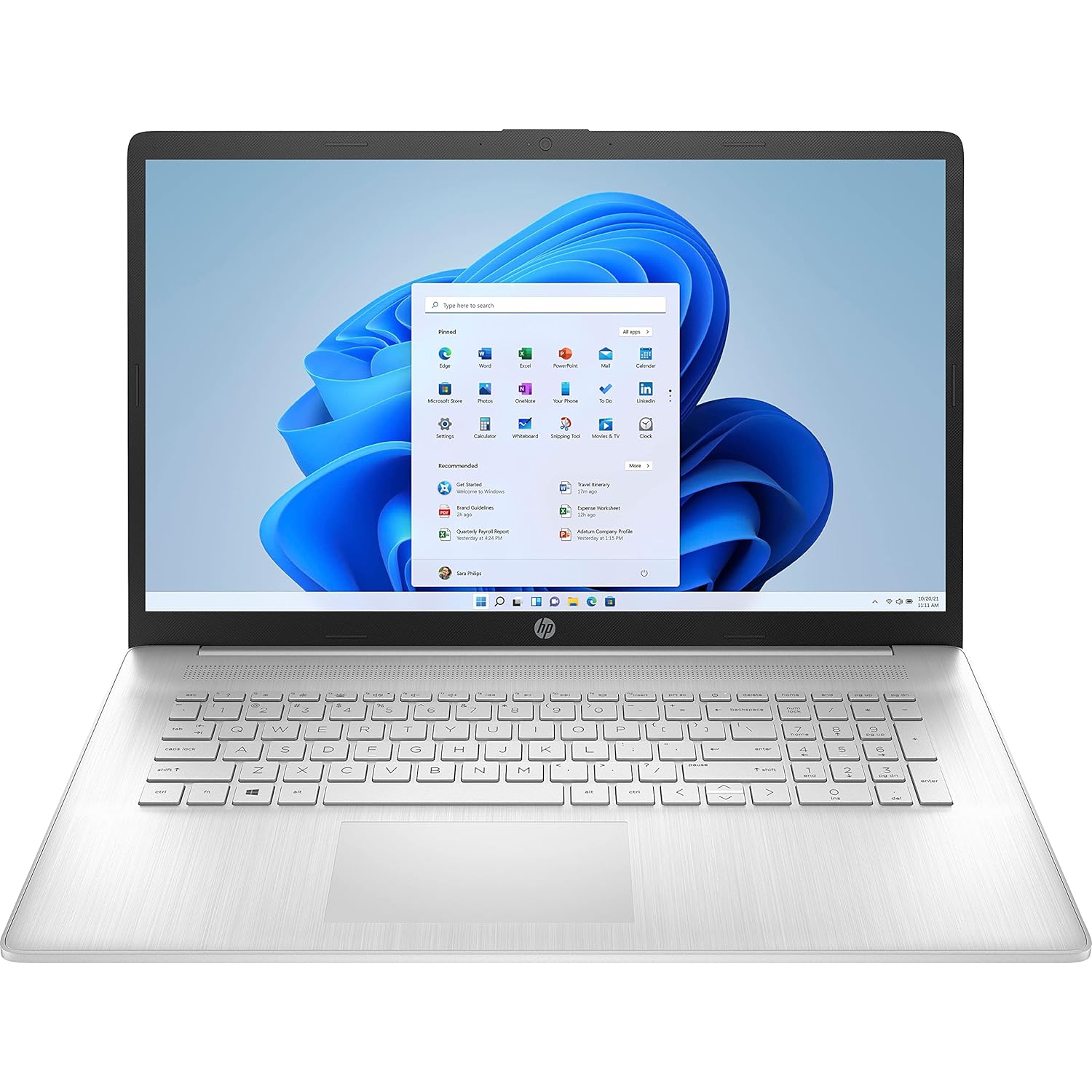 HP 17.3'' HD Laptop, Intel Core i7-1255U 10-core Processor, 40GB RAM, 2TB PCIe SSD, Backlit Keyboard, HDMI, Windows 11 Home, Silver, WIFI 6, Iris Xe Graphics