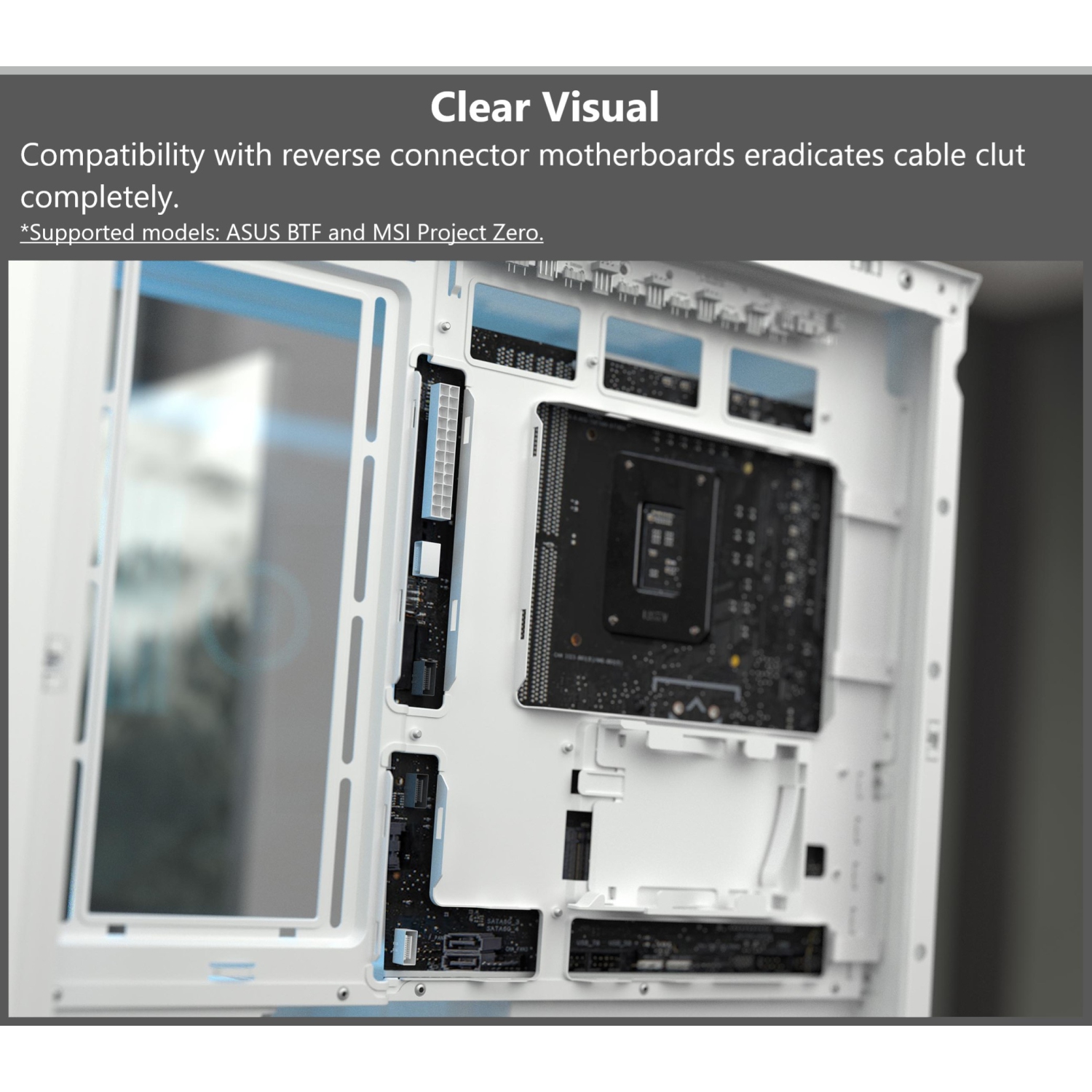 Cougar MX600 RGB Mini ATX Computer Case, Tempered Glass Side Panel, 2 x 160mm / 1 x 120mm ARGB Fans Pre-Installed, White