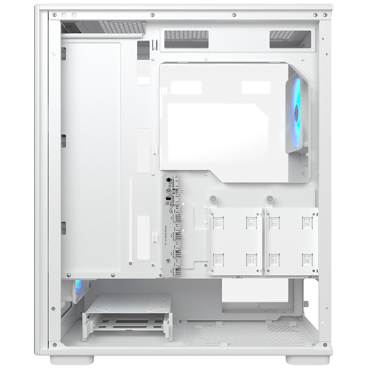 Cougar MX220 RGB Mid Tower ATX Computer Case, Tempered Glass Side Panel, 4 x 120mm ARGB Fans Pre-Installed, White
