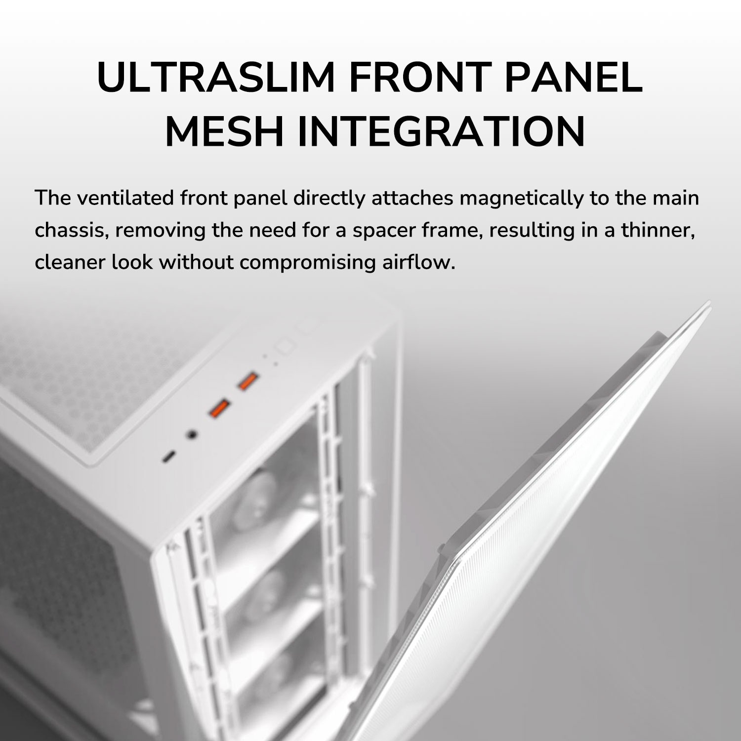 Cougar MX220 RGB Mid Tower ATX Computer Case, Tempered Glass Side Panel, 4 x 120mm ARGB Fans Pre-Installed, White