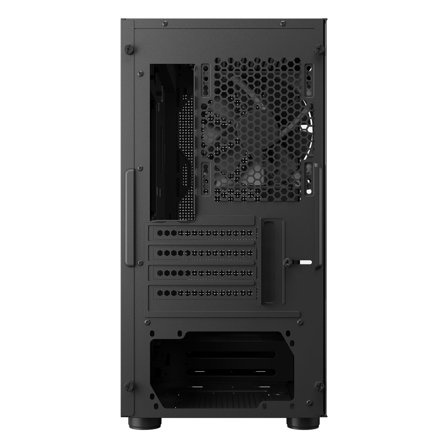 Cougar UNIFACE RGB Mini ATX Computer Case, Tempered Glass Side Panel, 2 x 140mm / 1 x 120mm ARGB Fans Pre-Installed, Black