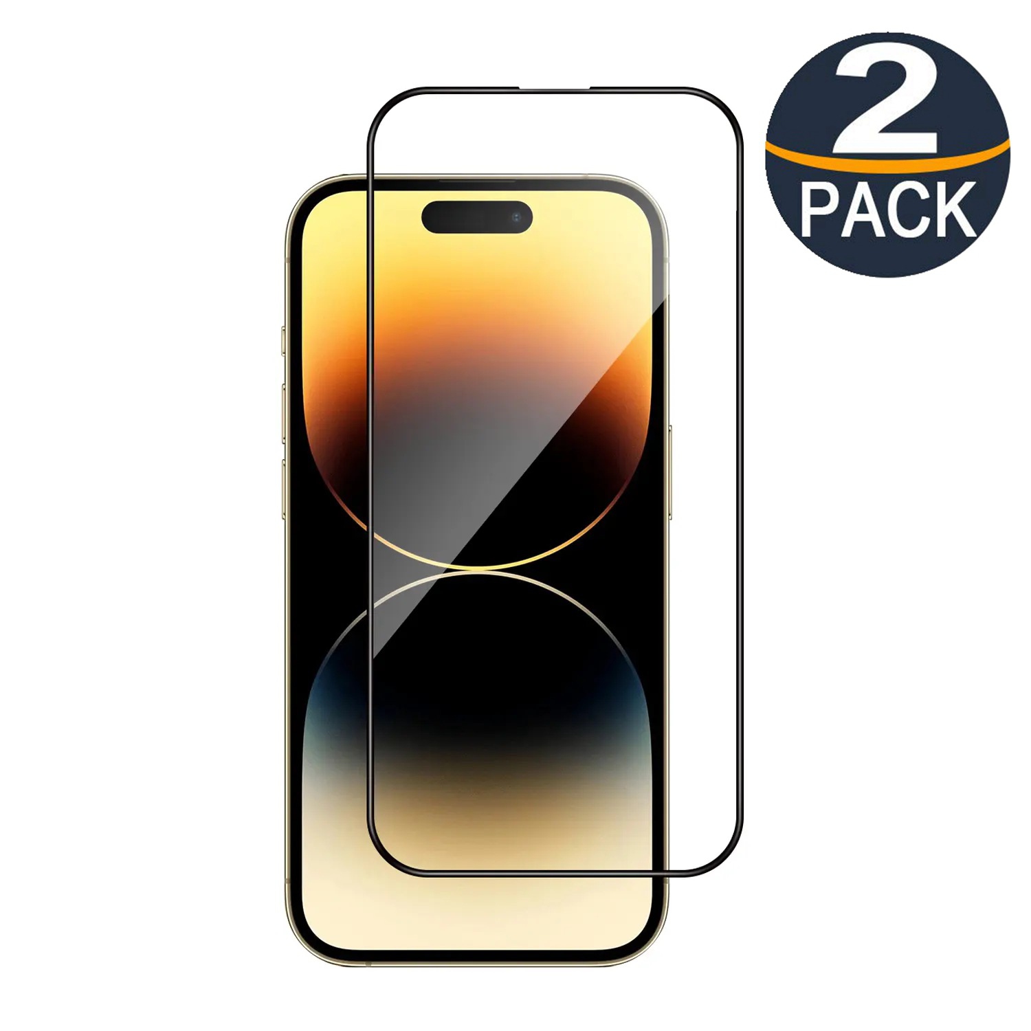 [2 Packs] Full Coverage Tempered Glass Screen Protector for iPhone 15 Plus / 16 Plus, Case Friendly & Bubble Free